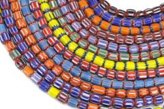 8mm Chevron Glass Beads