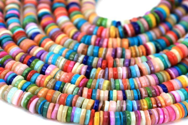 8mm Rondelle Heishi Shell Beads
