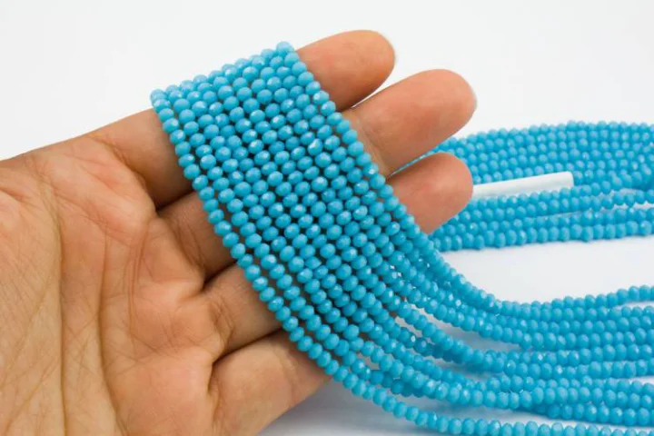 3mm Faceted Crystal Glass Beads