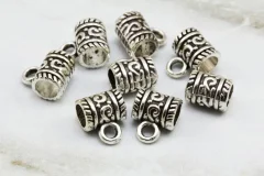 Antique Silver Colour Bail Link Charm Holders
