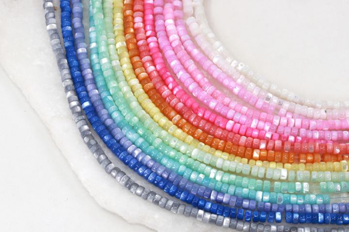 4mm x 2mm Rondelle Natural Stone Beads
