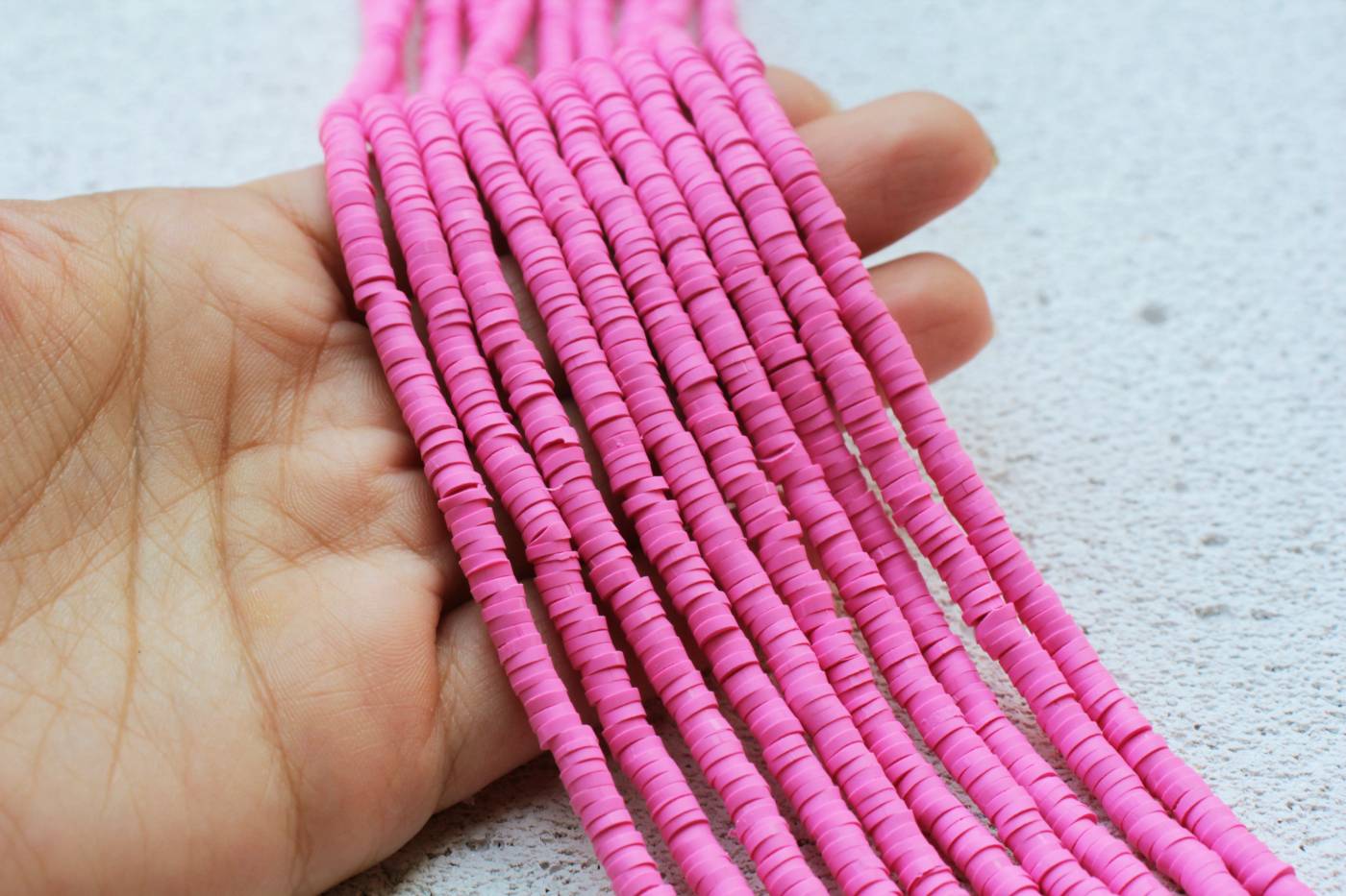 pink-heishi-disc-beads-surfer-necklace