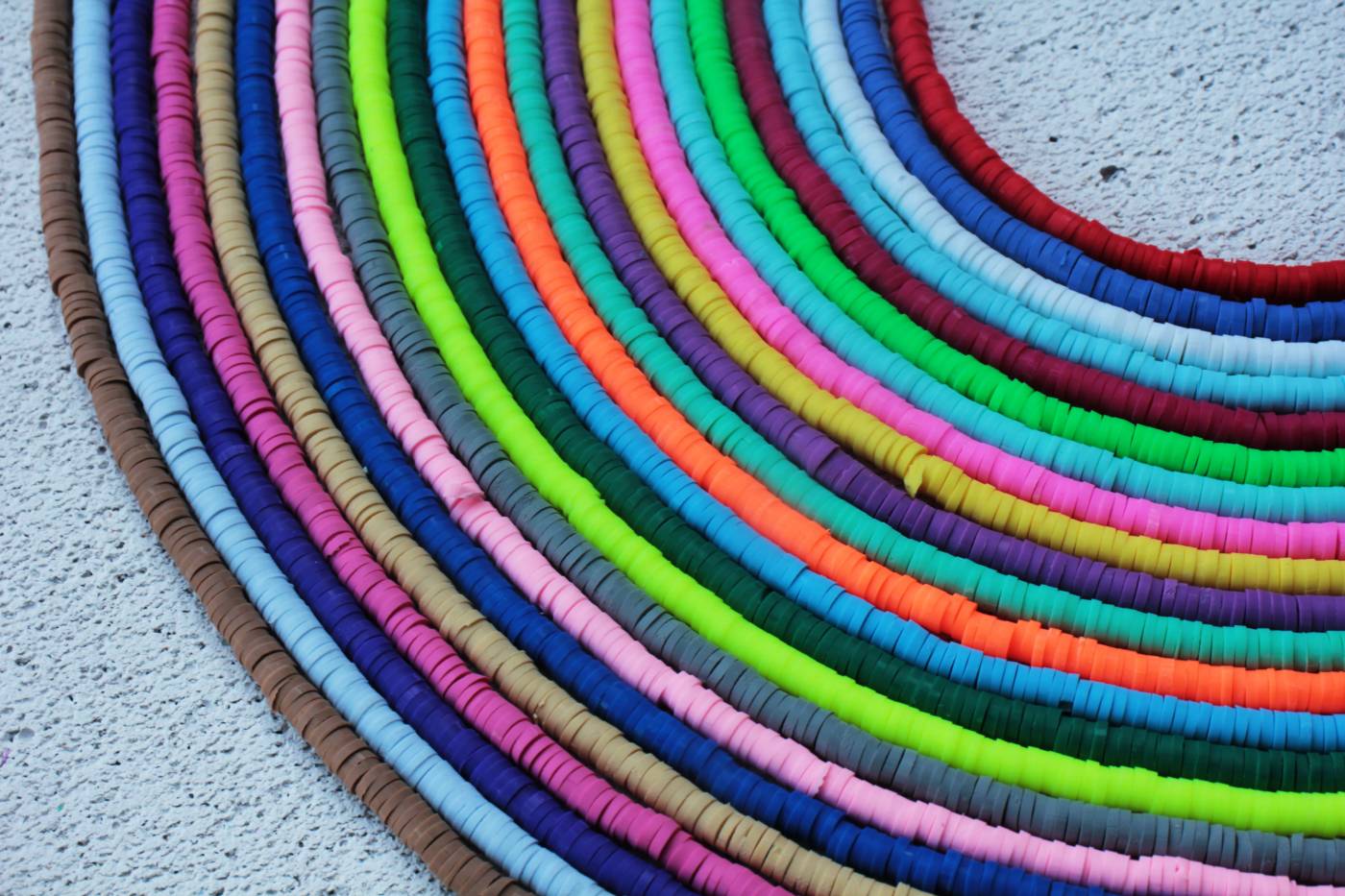 15%dc Bulk - 5 Strand - 16 6mm Vinyl Heishi Beads, Rainbow Polymer Clay  Disc Beads[Cb0083-5] Regular Price 7.00 - Yahoo Shopping