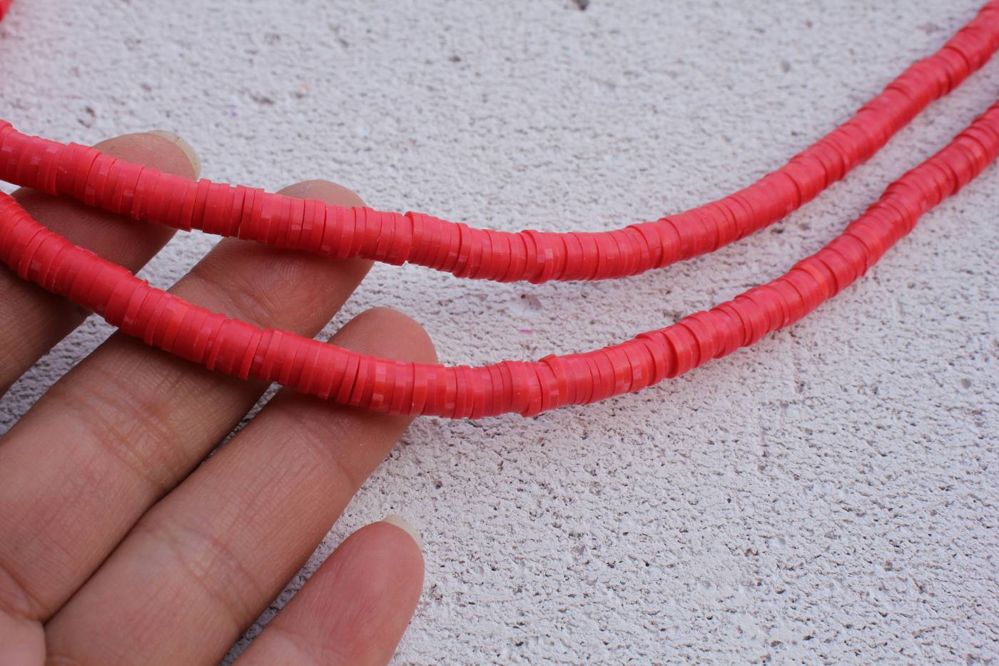 red-heishi-surfer-jewelry-bead-findings