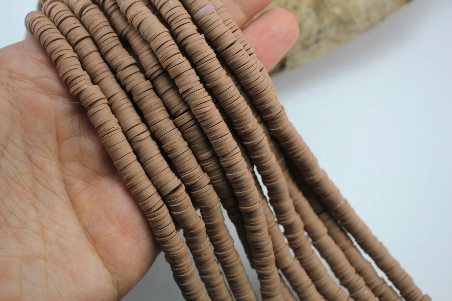 brown-beads-jewelry-clay-disc-shape-bead.