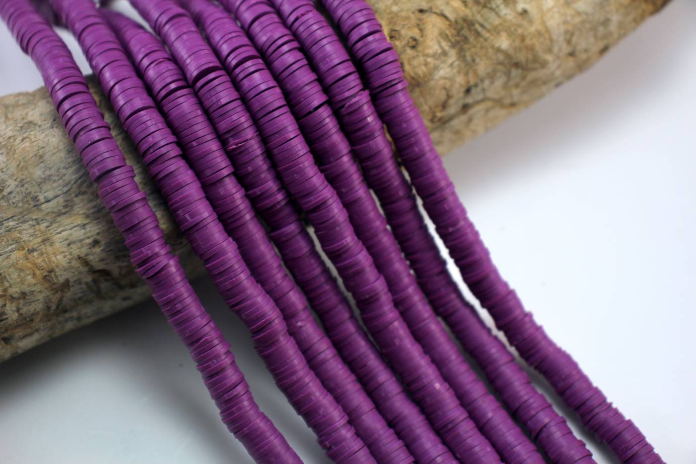 6mm Dark Purple Heishi Disc Beads