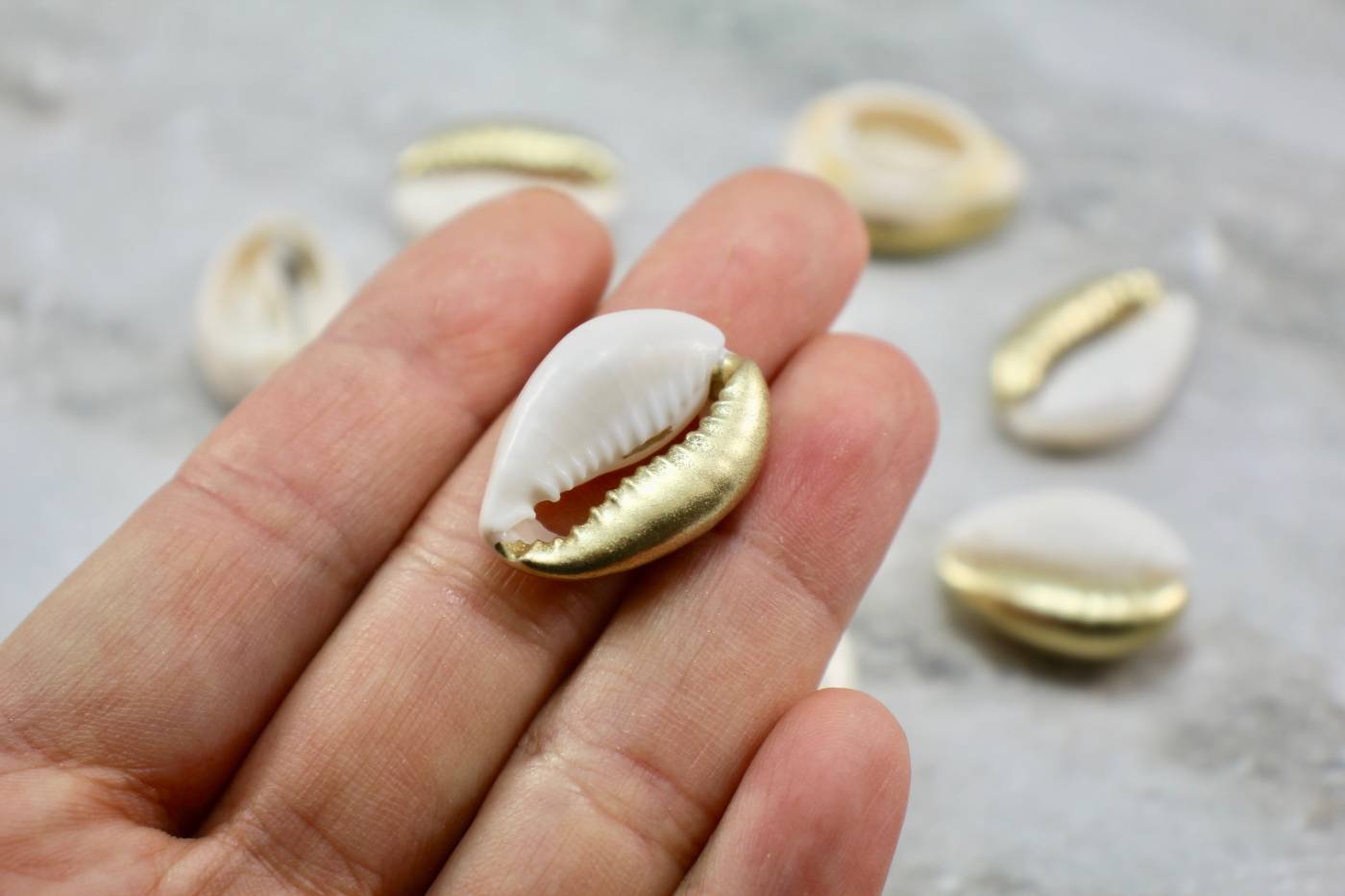 Gold-Gilded-Cowrie-Cut-Shell-Sea-Beads