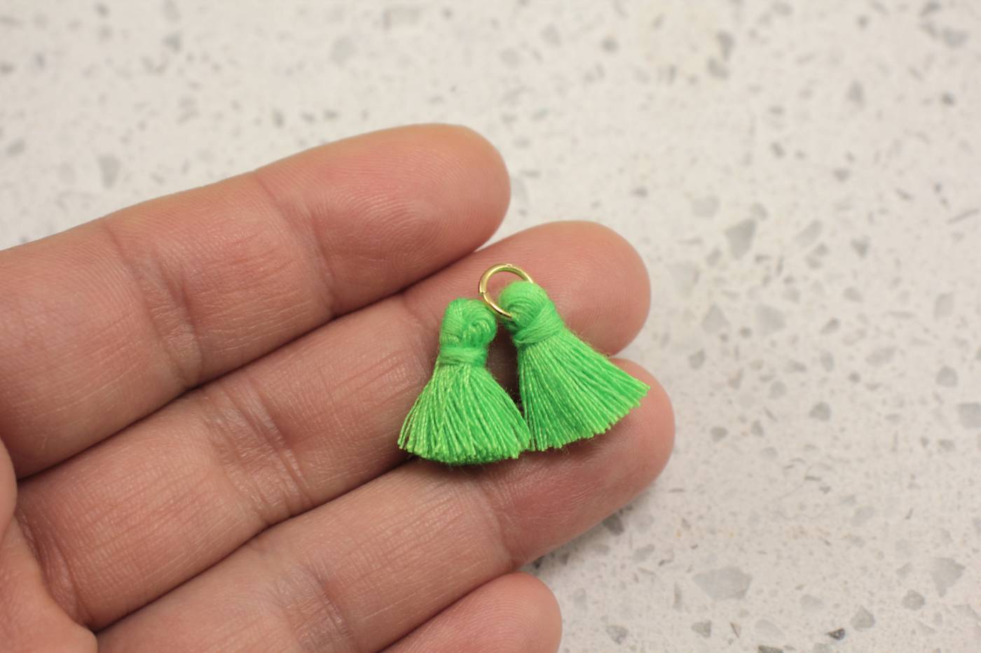 neon-green-mini-cotton-tassel