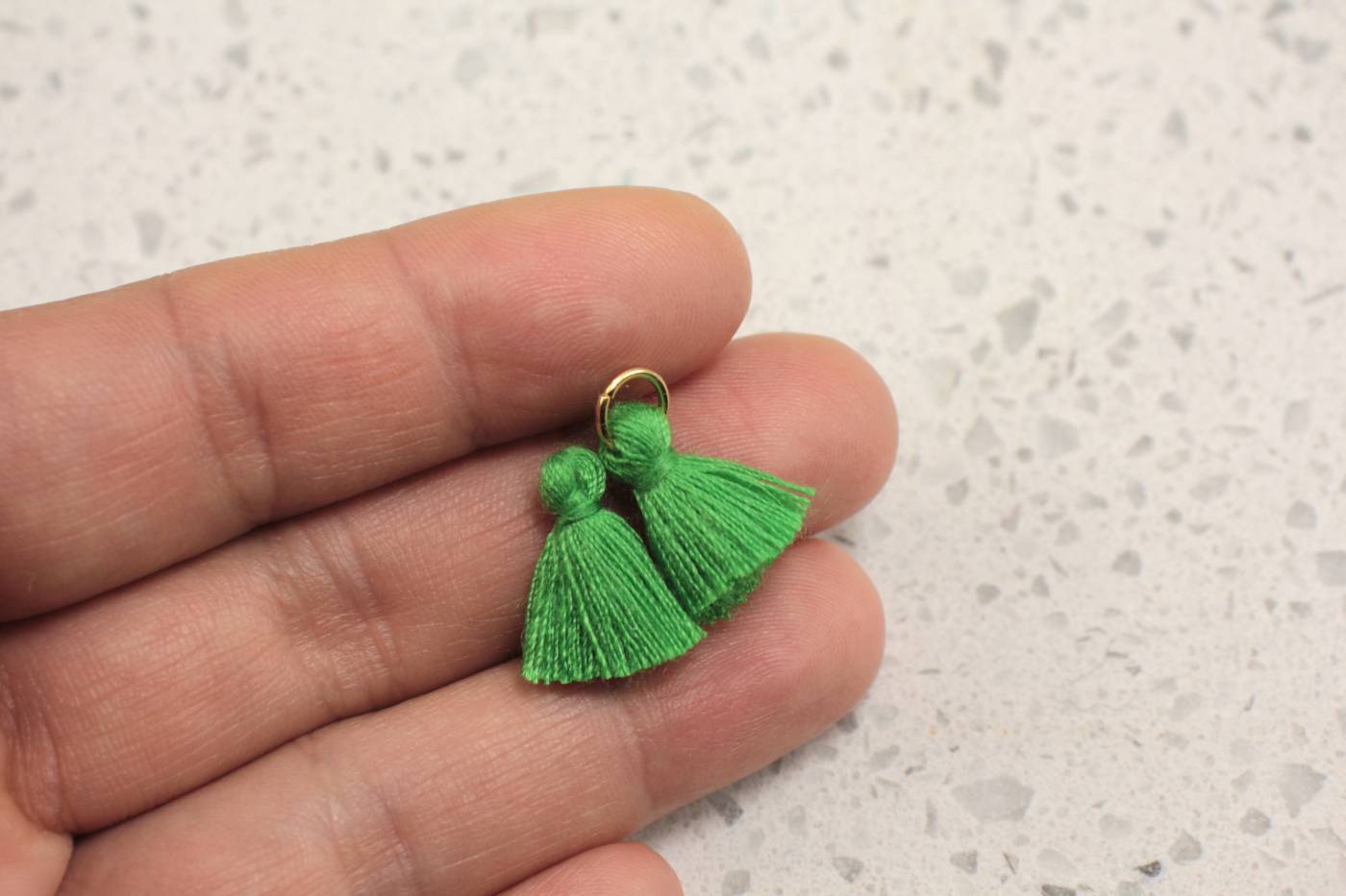 green-mini-cotton-tassel