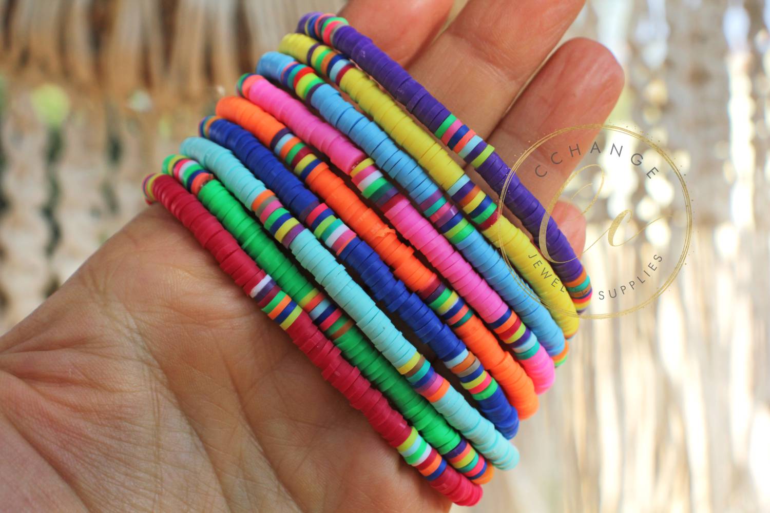 colorful-vinly-heishi-bracelet