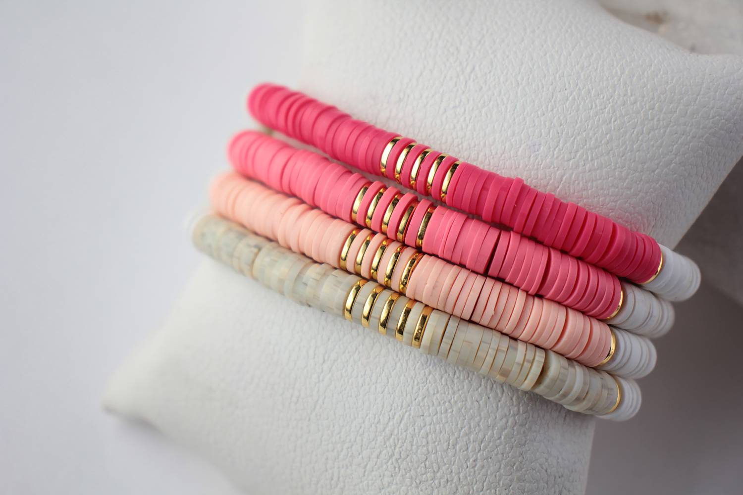 stacking-heishi-bracelets