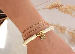 gold-initial-charm-heishi-bracelet