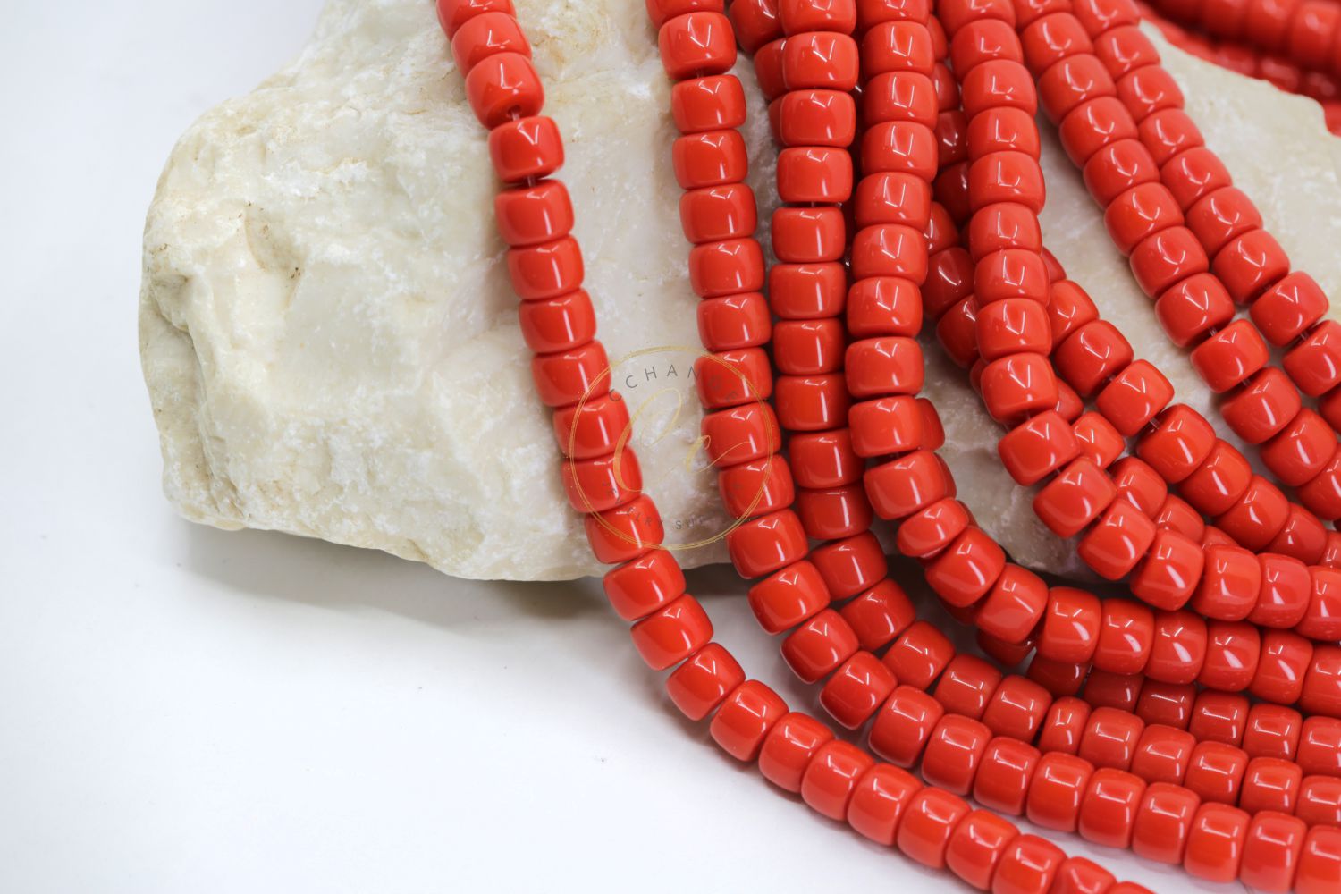 orange-red-barrel-glass-beads