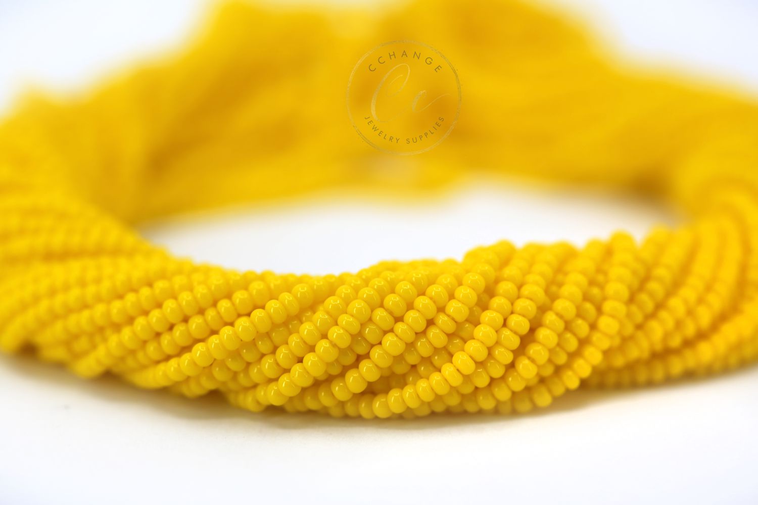 sunflower-yellow-czech-seed-beads-83130