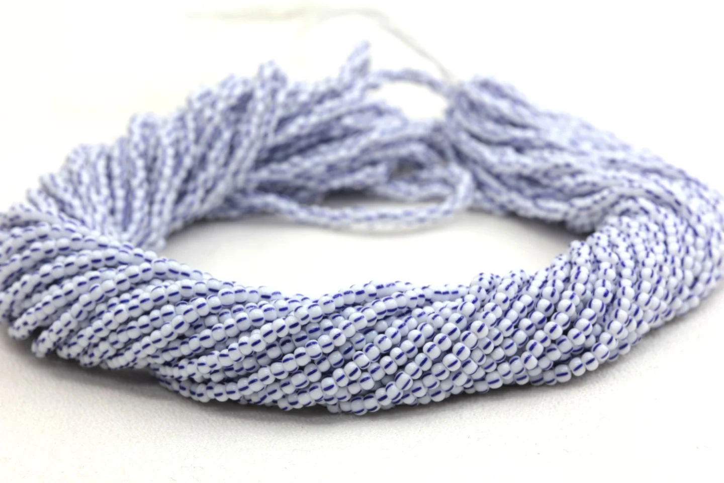 Blue-White-Striped-czech-seed-beads.