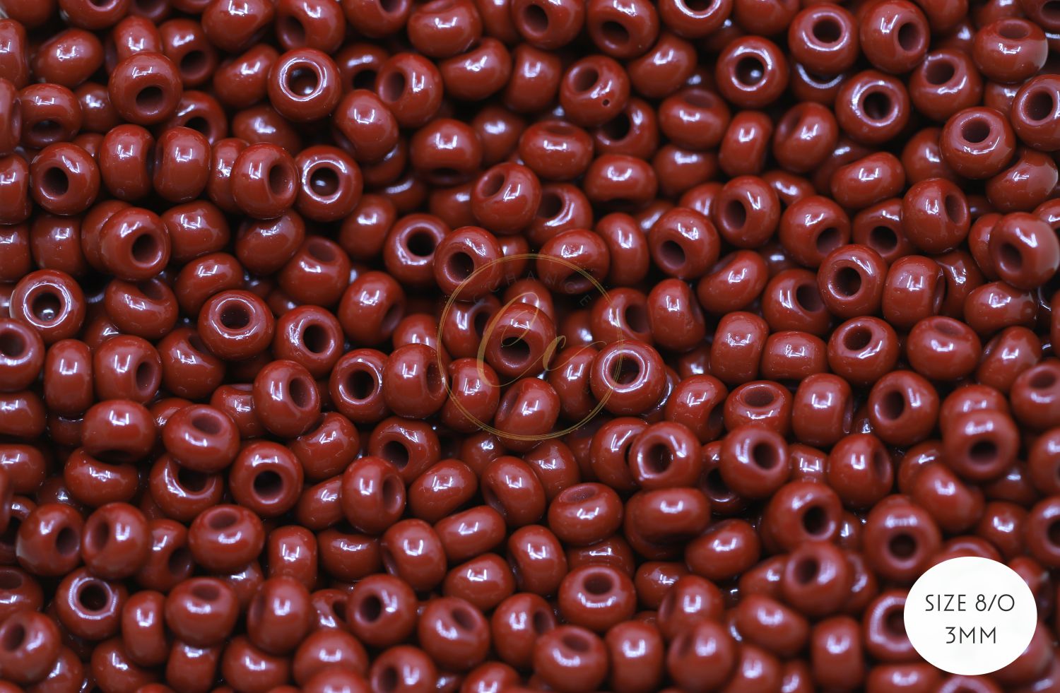 Size 8 Crimson Glass Seed Beads