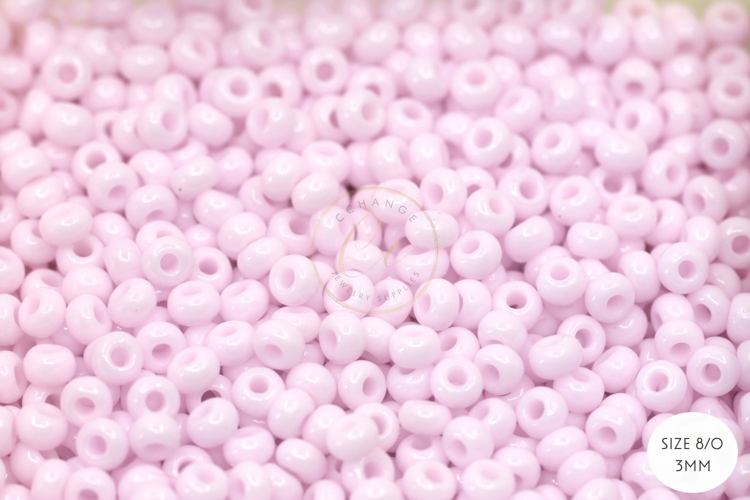 Pink Silver Lined Glass Seed Beads - 2mm - 20g Spacer Beads in Pale Pink -  1500 beads