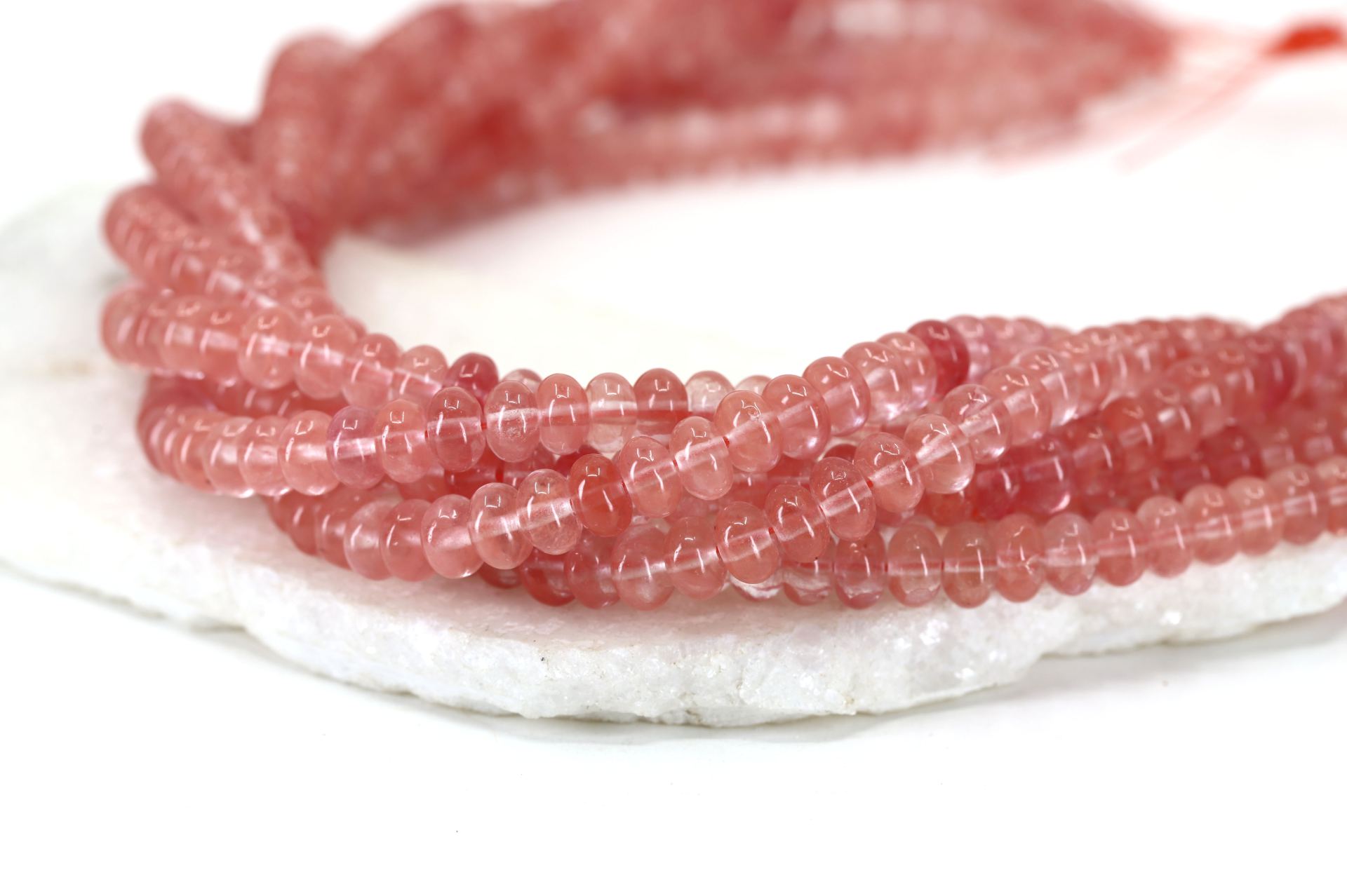 Rondelle-cherry-quartz-natural-gemstone