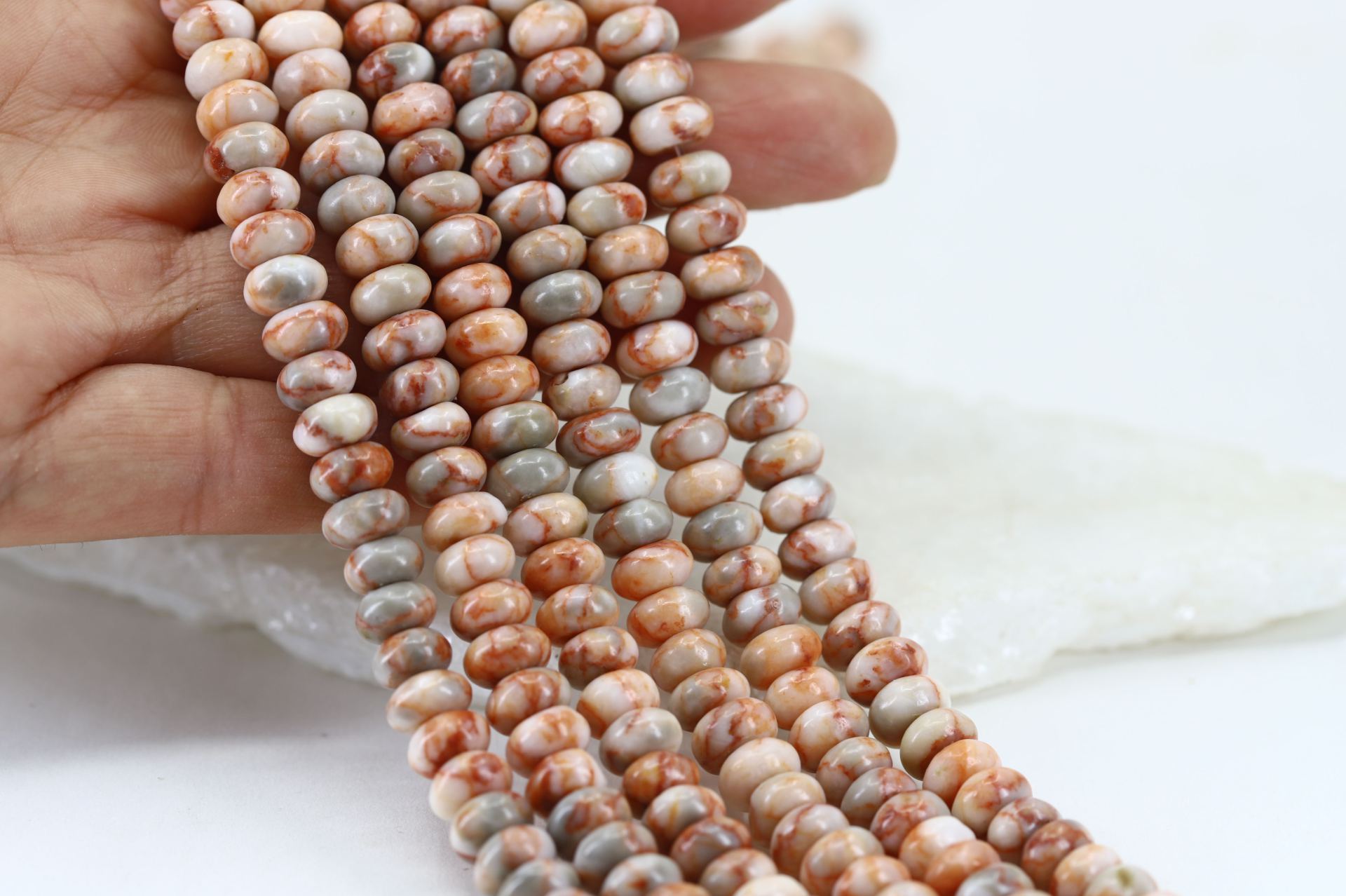 Rondelle-red-spider-web-jasper-gemstone