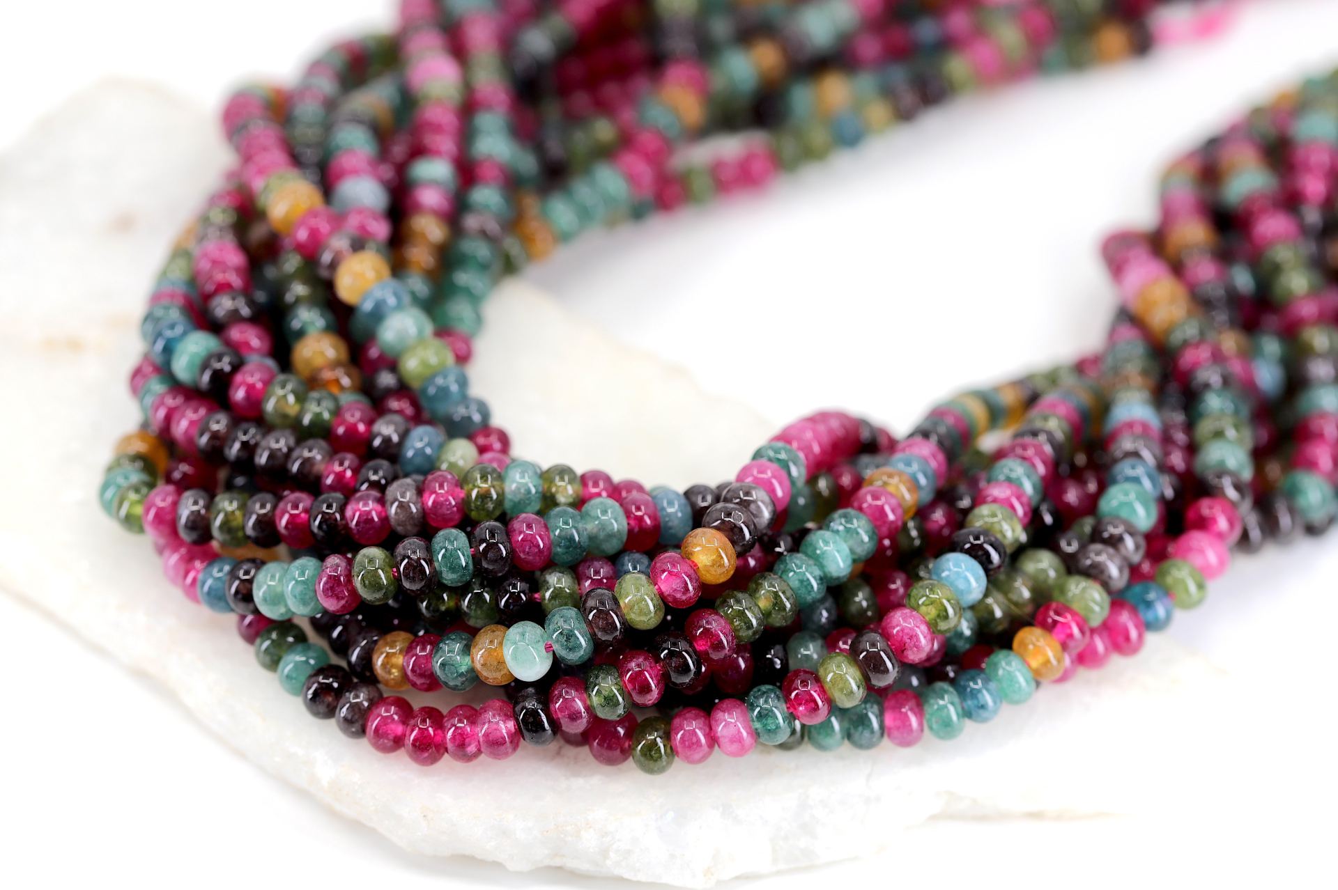 rondelle-colorful jade-beads