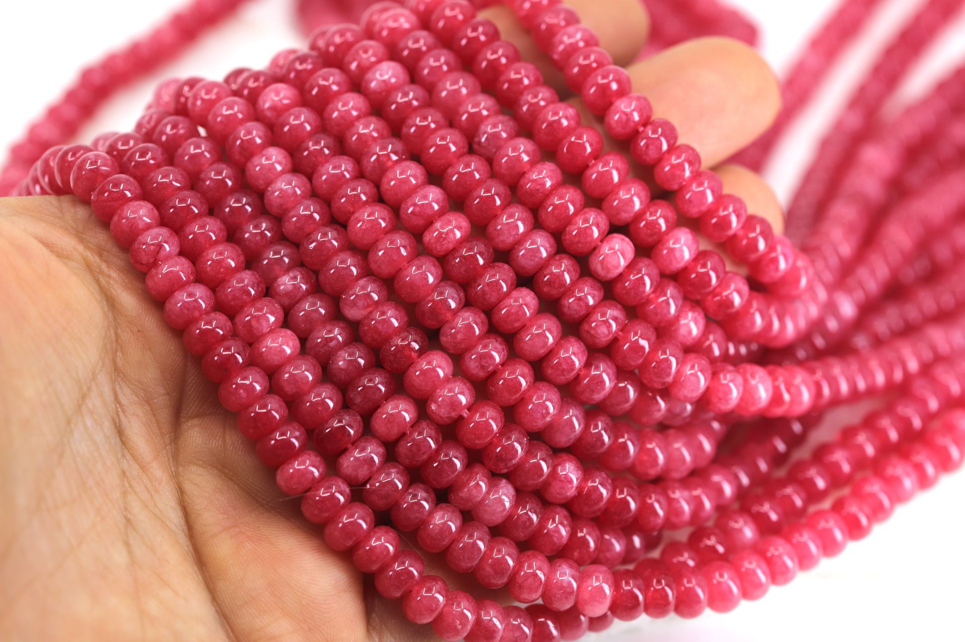 4x6mm-rondelle-pink-jade-bead-strand