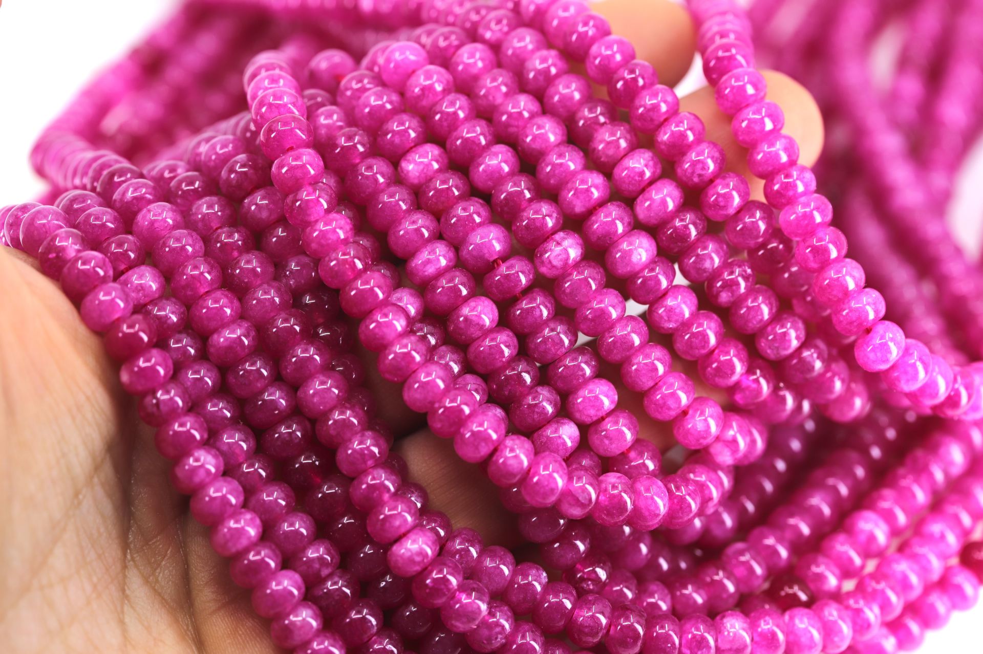 4x6mm-rondelle-fuchsia-bead-strand