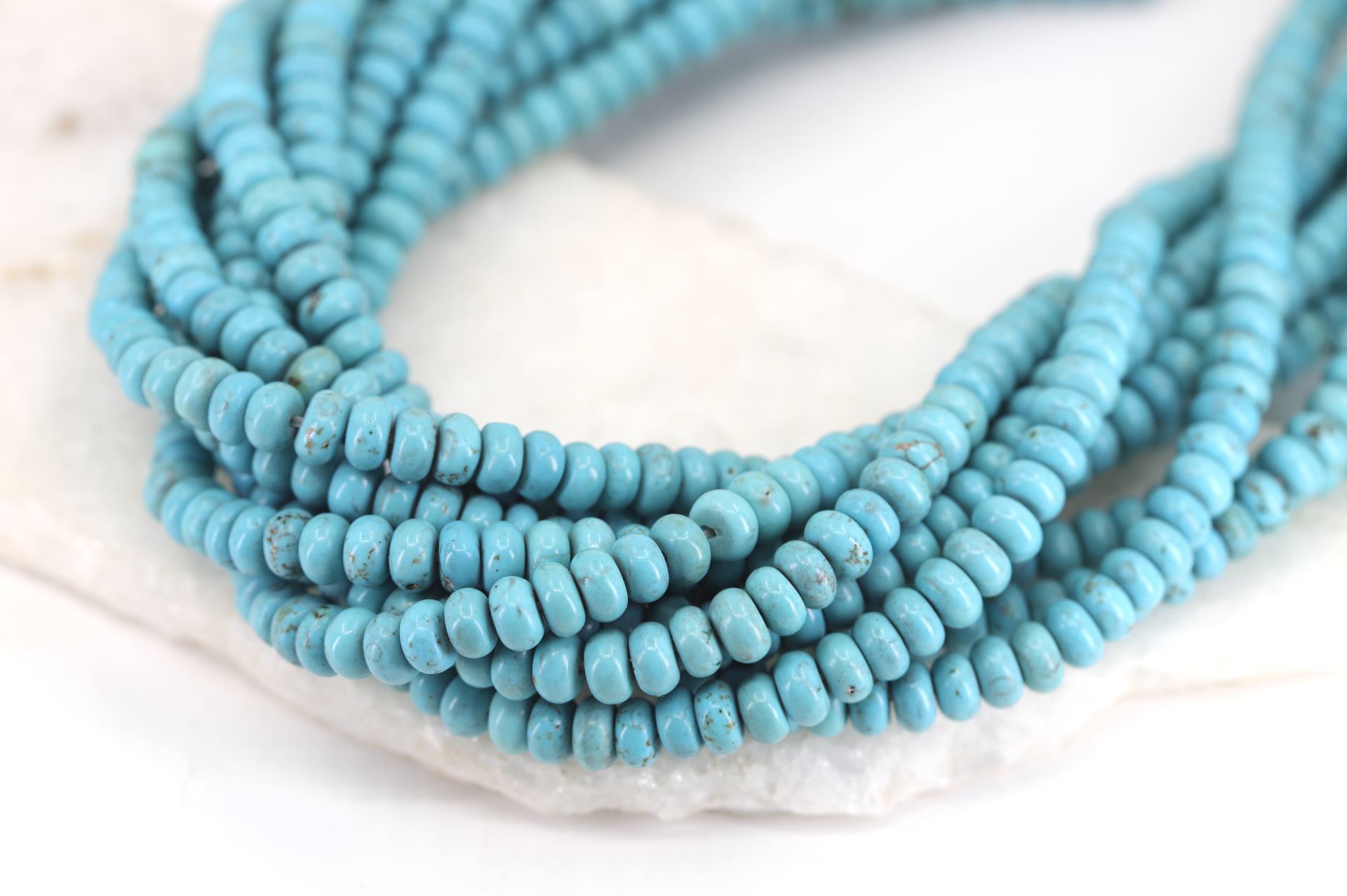 rondelle-turquoise-howlite-beads
