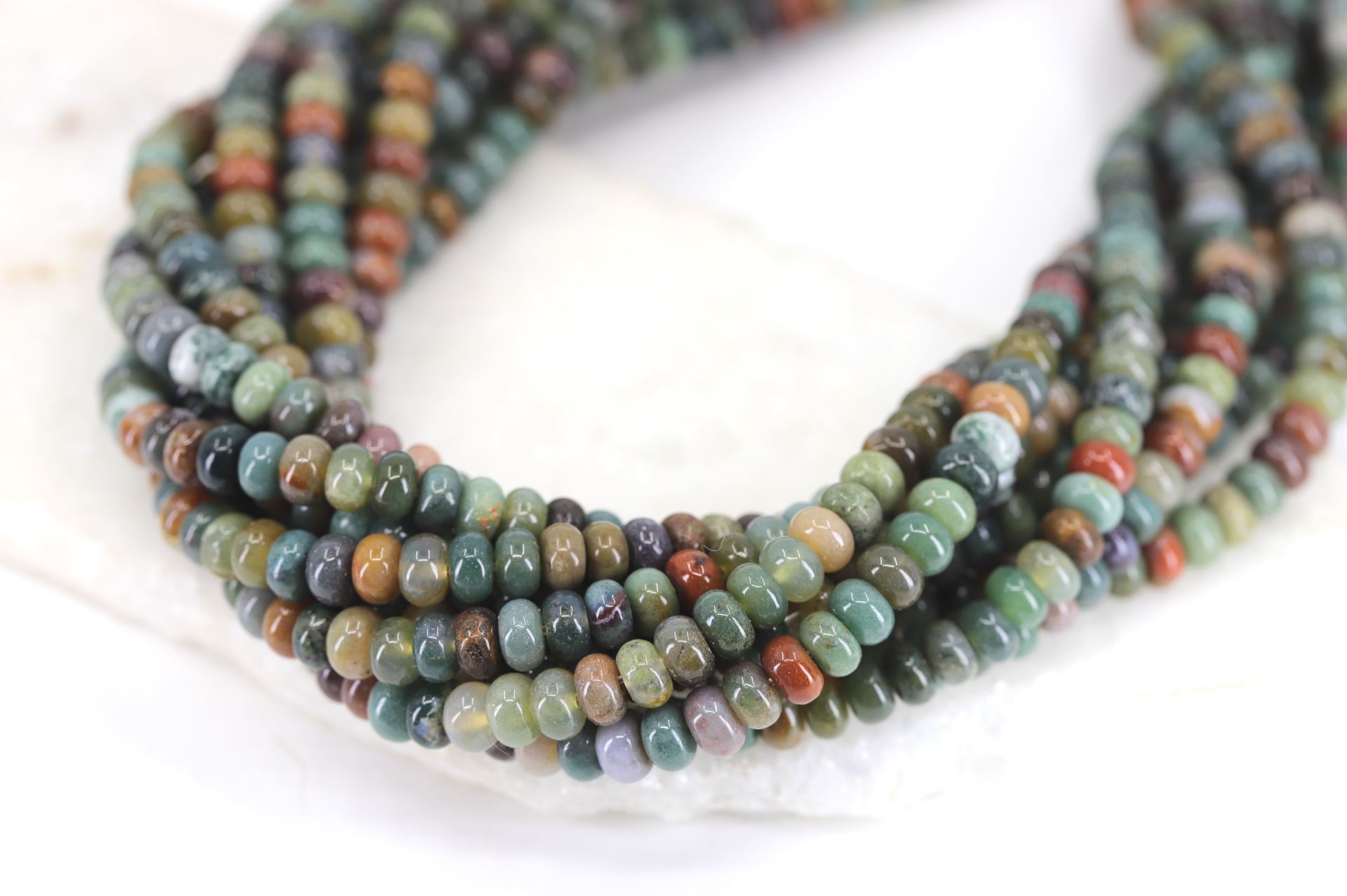 rondelle-indian-agate-beads