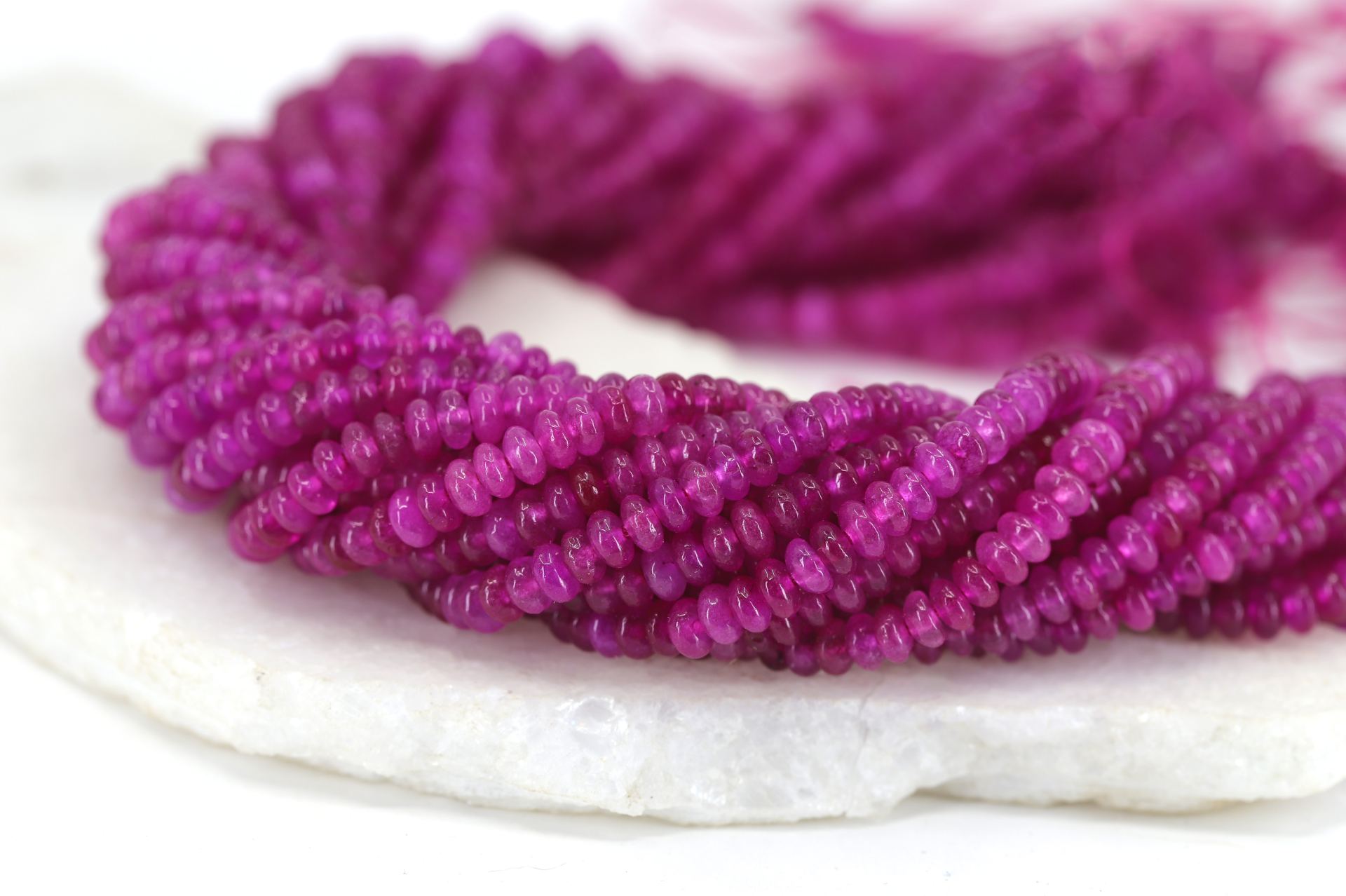 4x2mm-rondelle-fuchsia jade-bead-strand