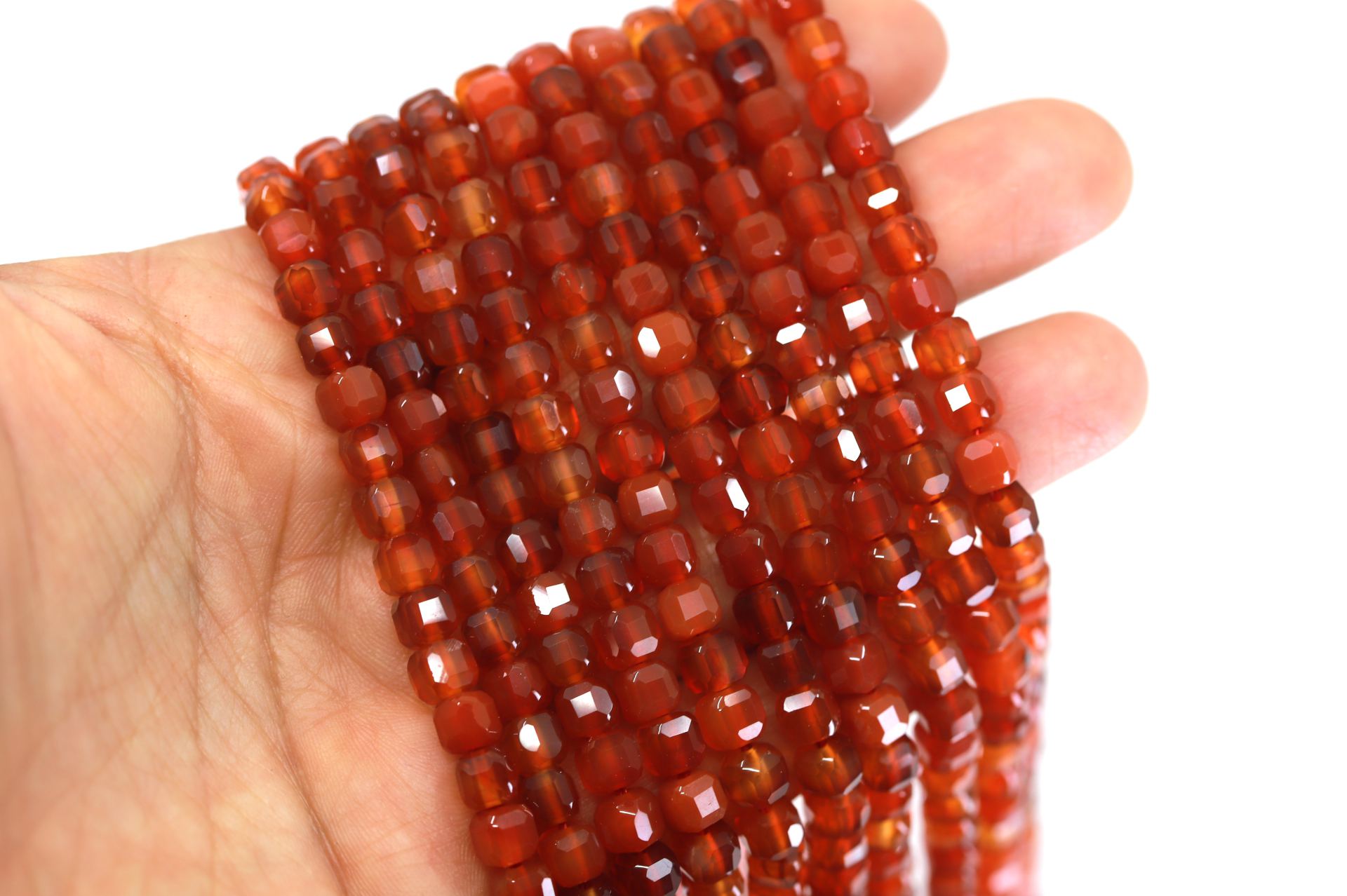 6x6mm-cube-faceted-brown-agate-bead-stra