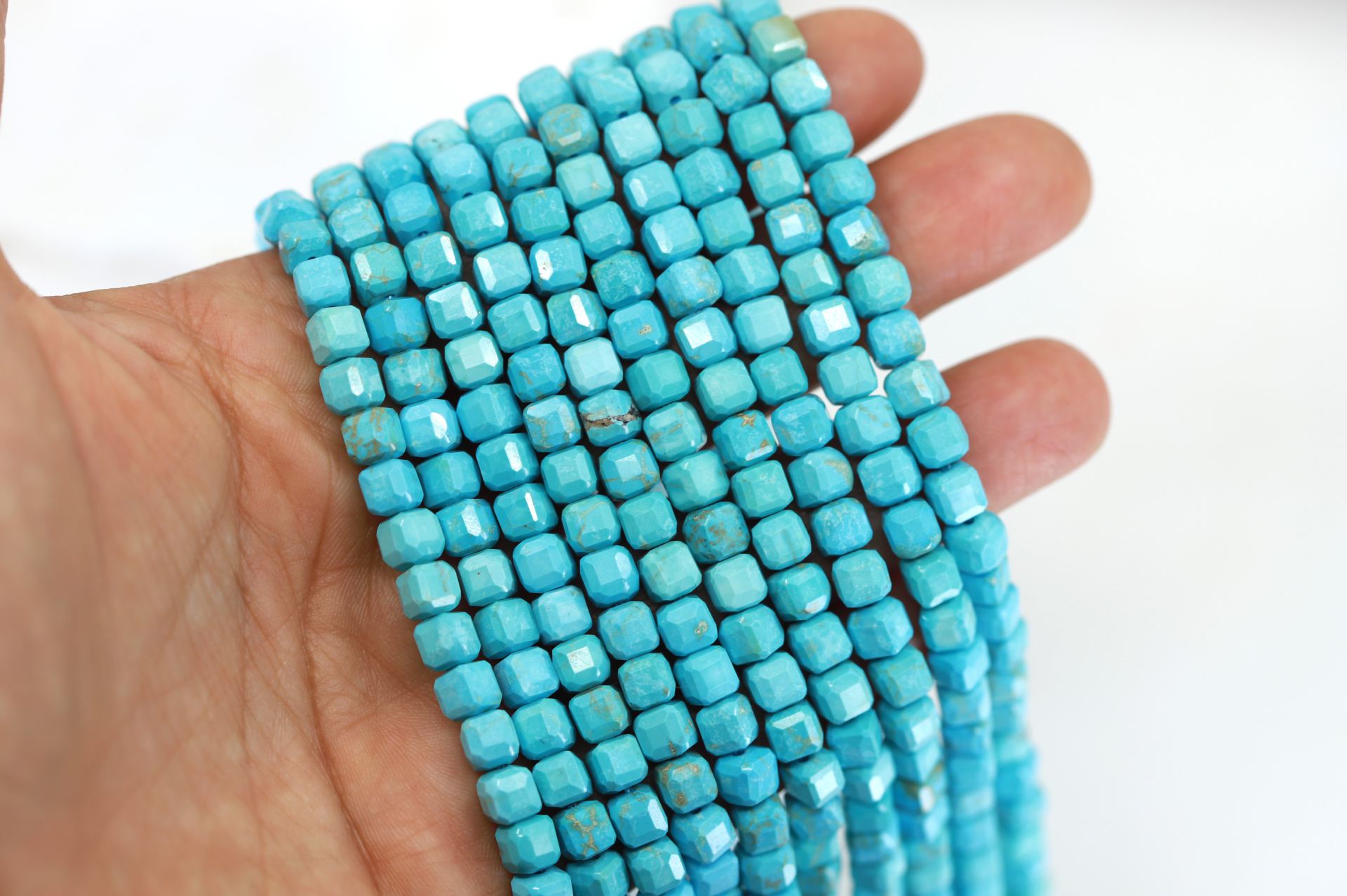 6x6mm-cube-faceted-turquoise-bead-strand