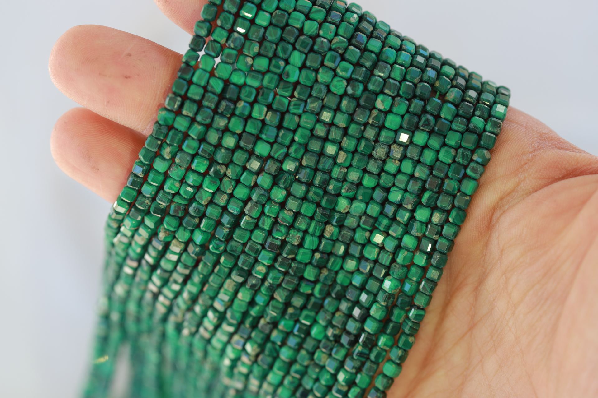 3mm-cube-faceted-malachite-beads