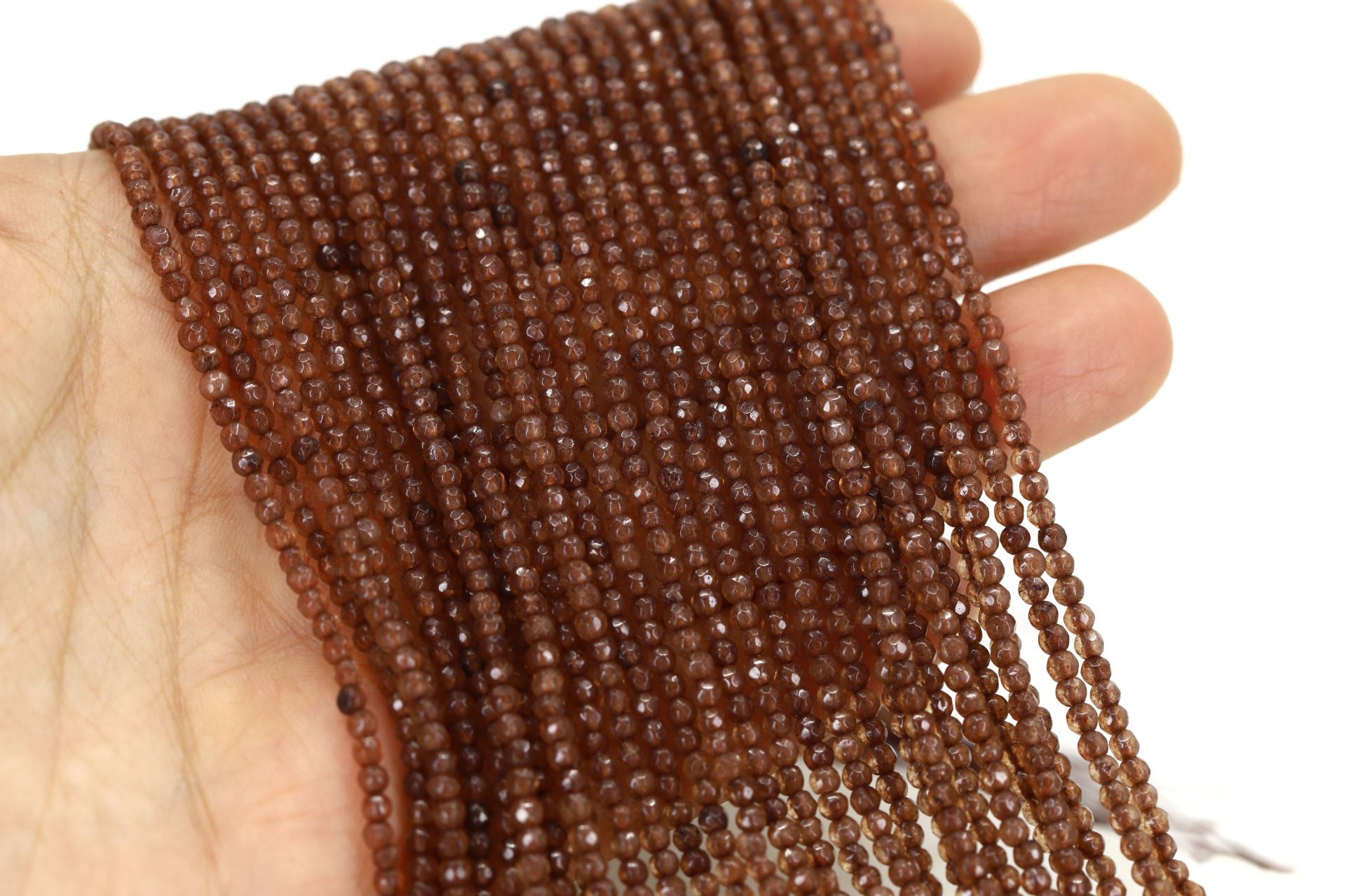 2.3mm-brown-round-faceted-agate-beads