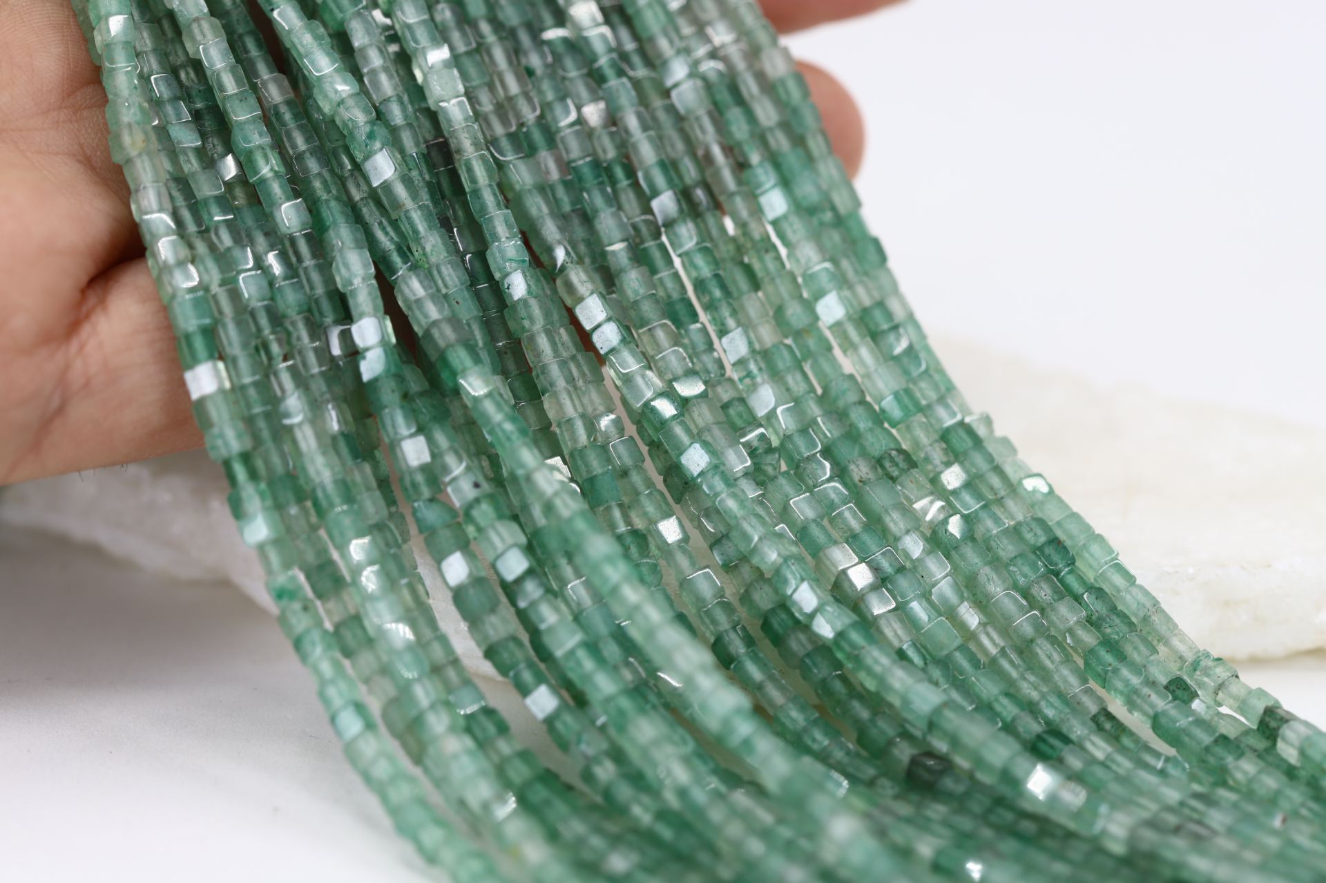 2.5mm-green-cube-aventurine-beads-strand