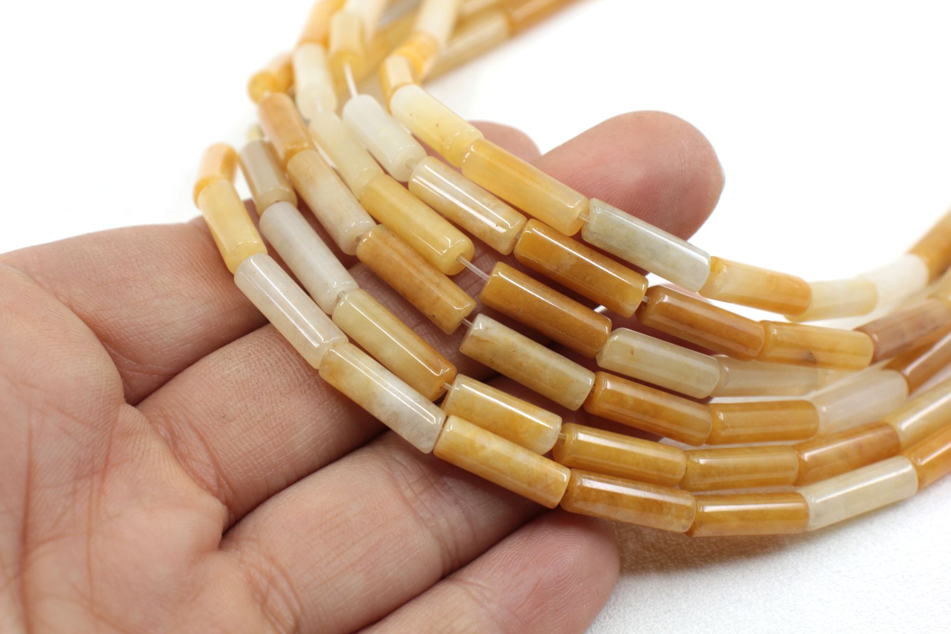 13mmx4mm-yellow-topaz-cylinder-tube-bead