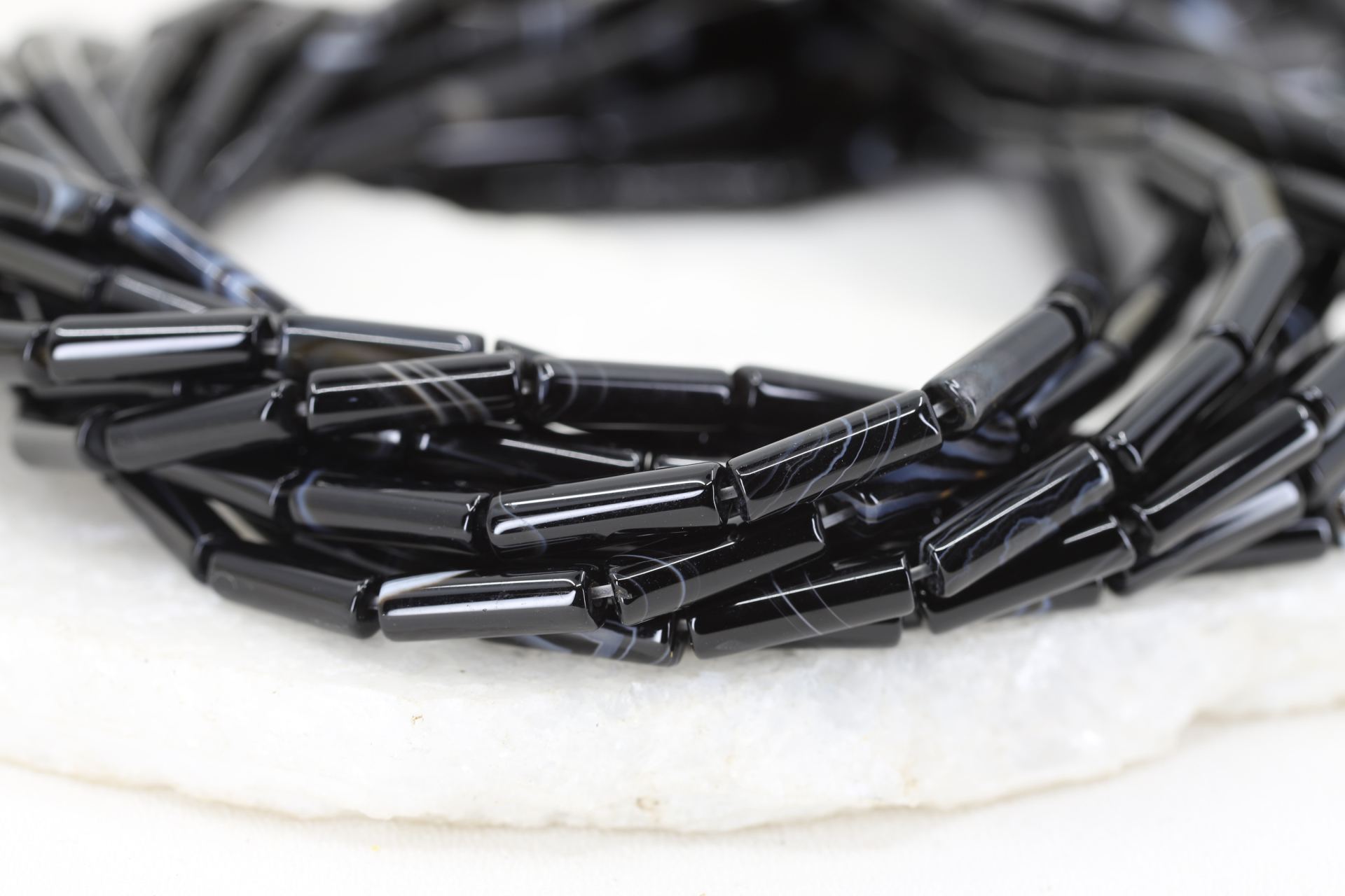 13mm-black-cylinder-tube-agate-beads