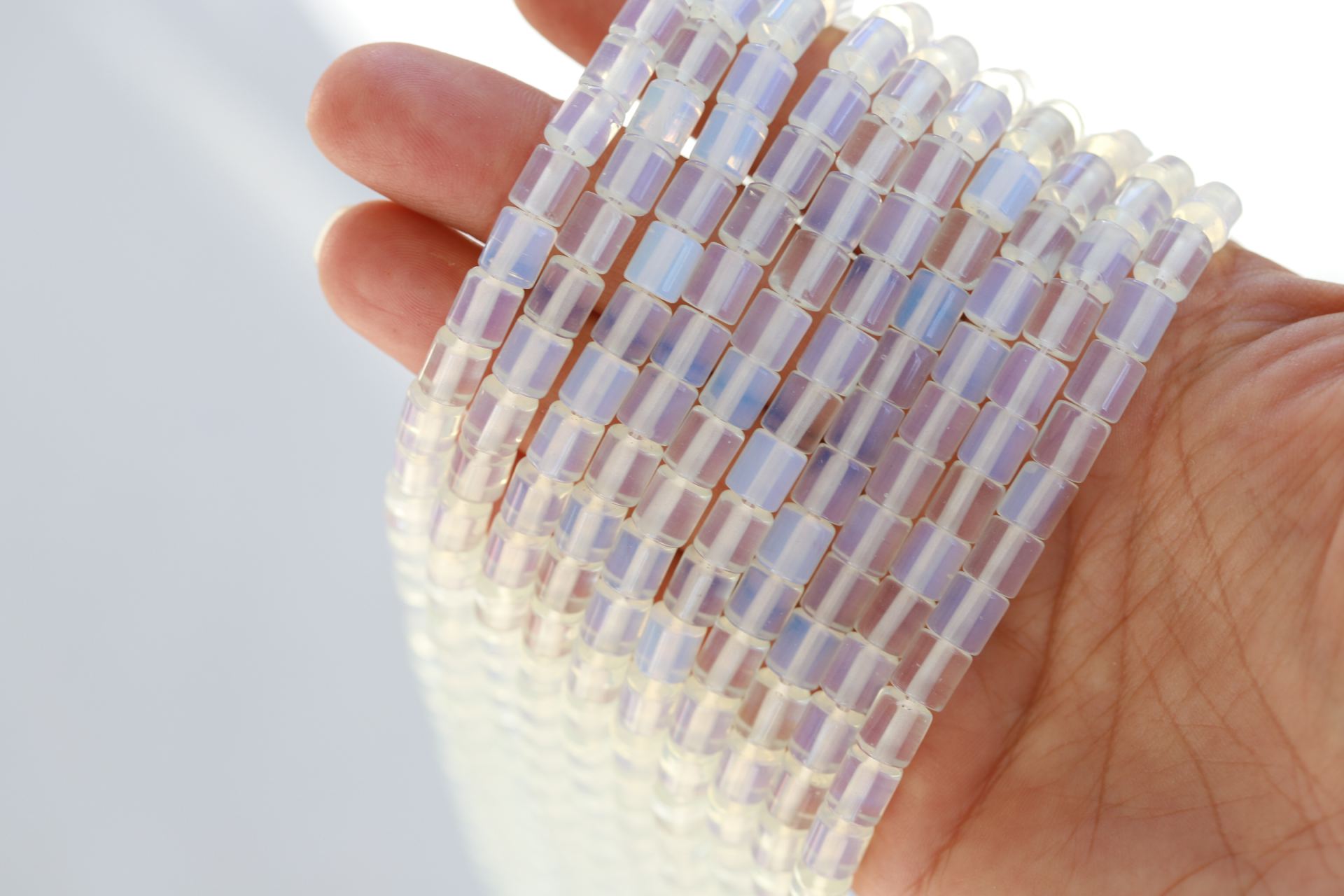 6mm-white-opalite-barrel-cylinder-bead