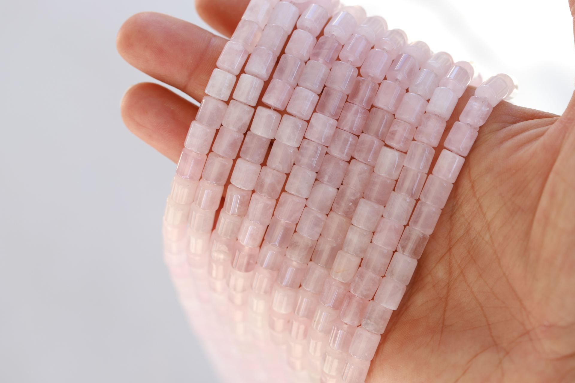 6mm-pink-quartz-barrel-cylinder-beads