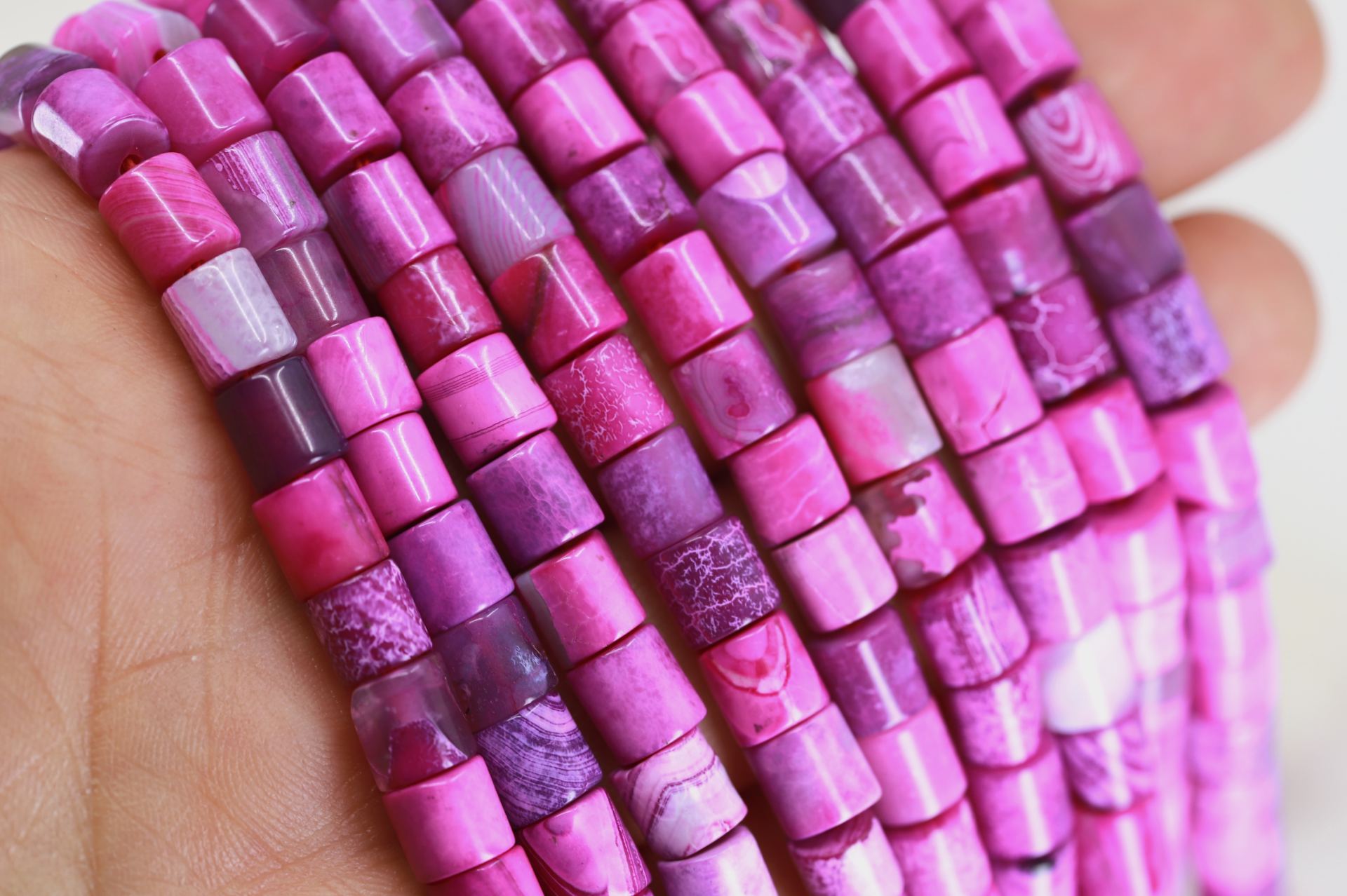 6mm-dyed-pink-purple-agate-barrel