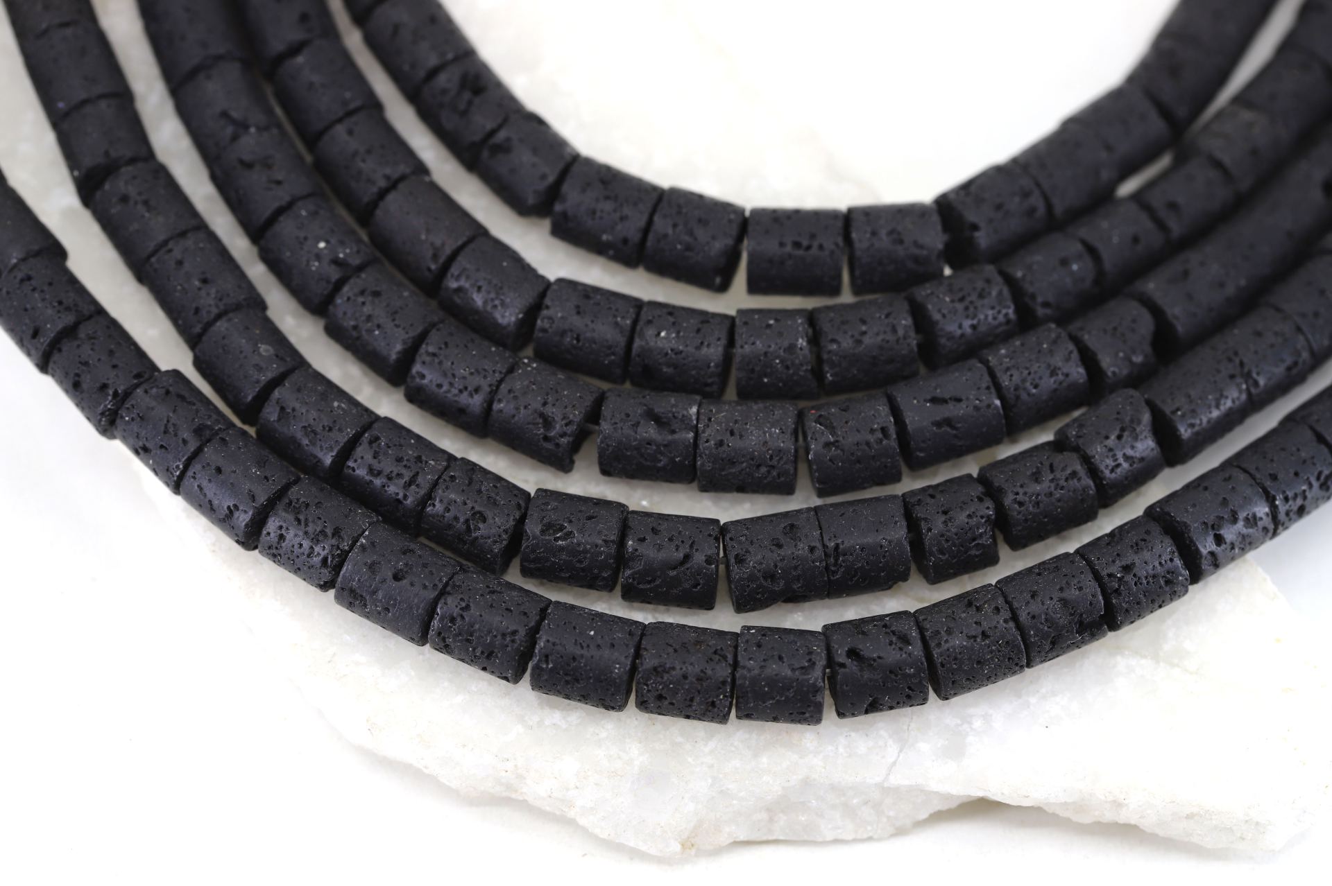 8mm-black-lava-barrel-cylinder-beads