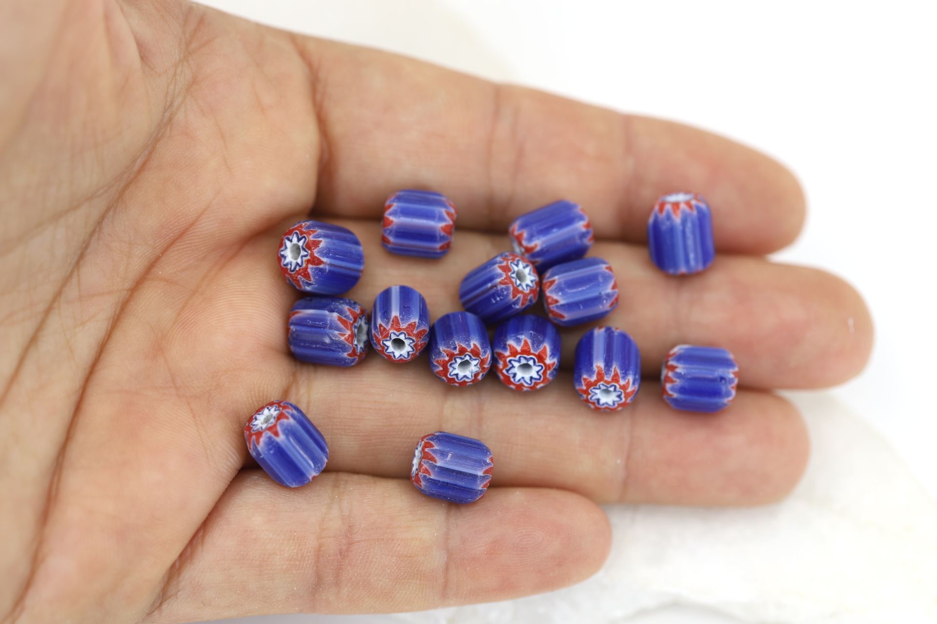 8mm-blue-chevron-ethnic-glass-beads