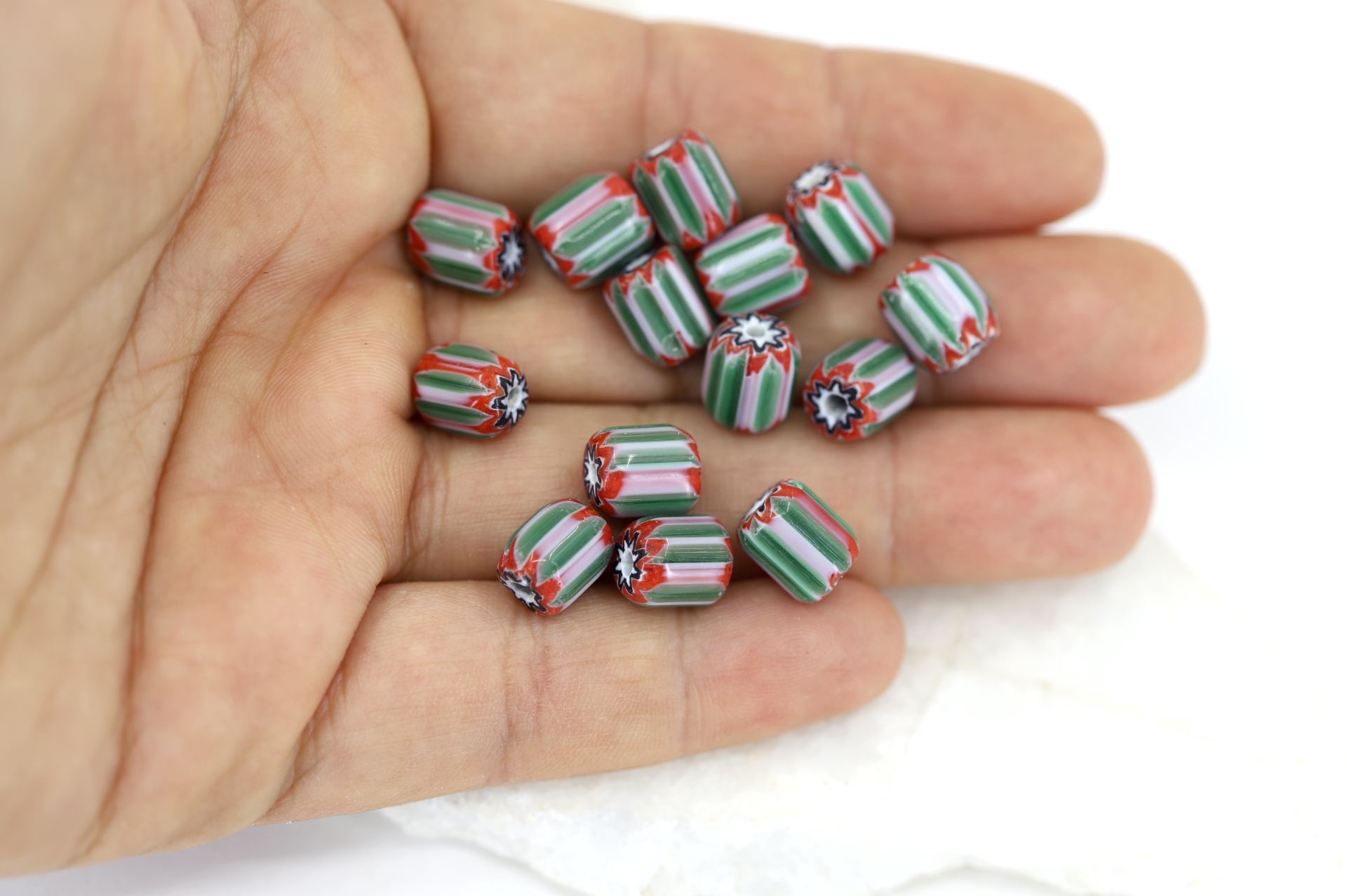green-red-ethnic-glass-beads