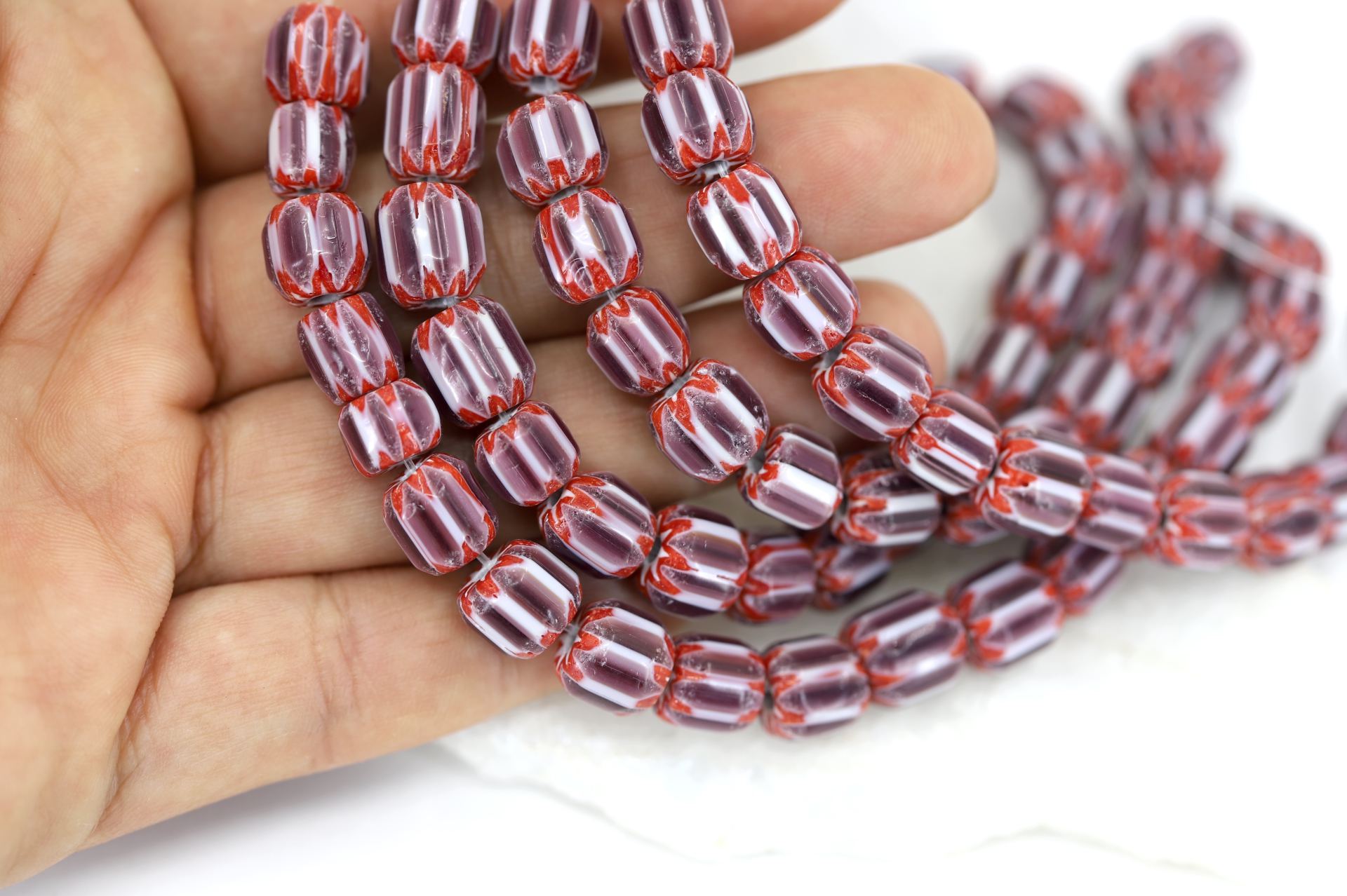 8mm-red-purple-ethnic-glass-beads