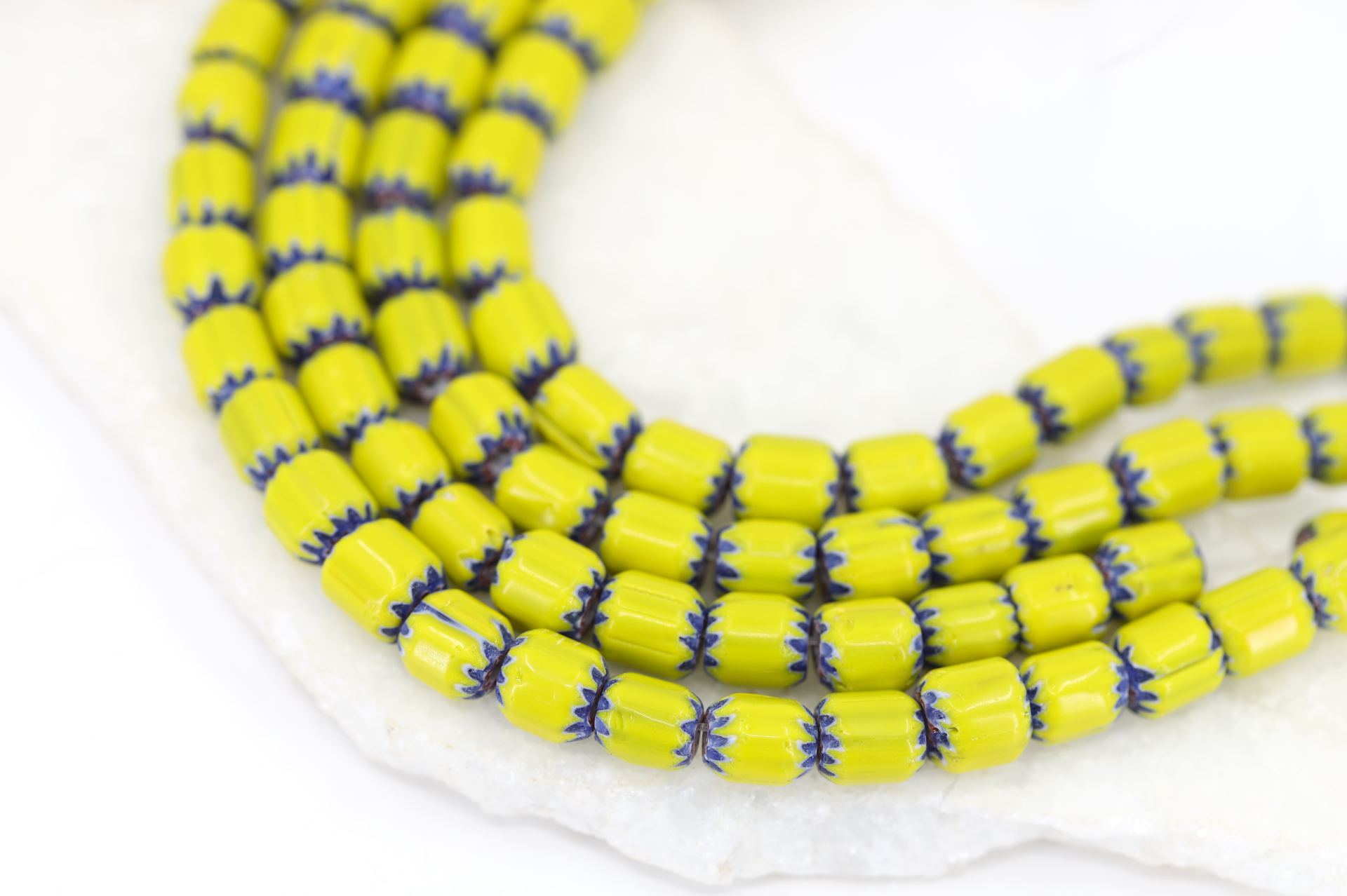 8mm-yellow-chevron-glass-beads