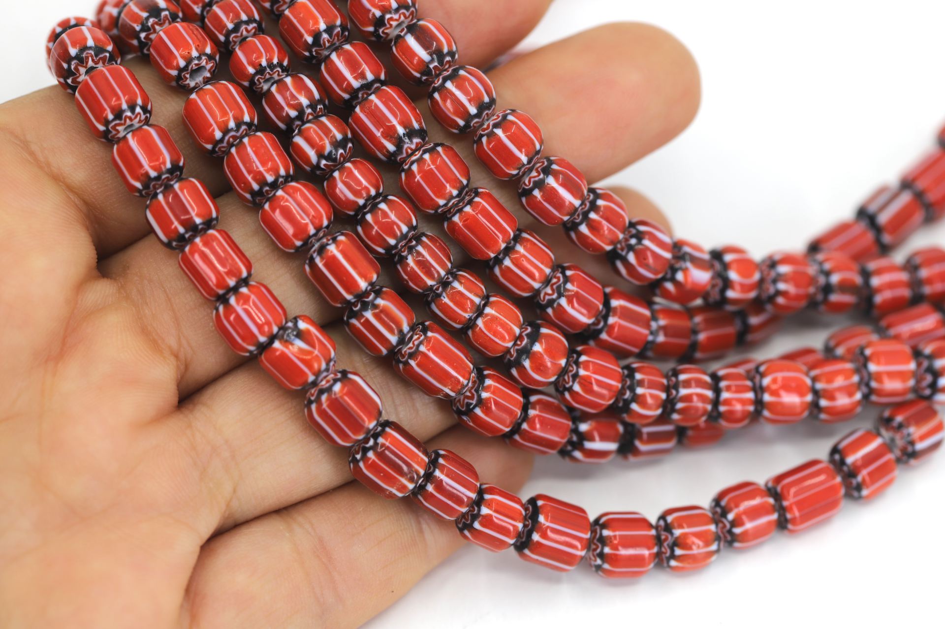 6mm-red-ethnic-glass-beads-barrel