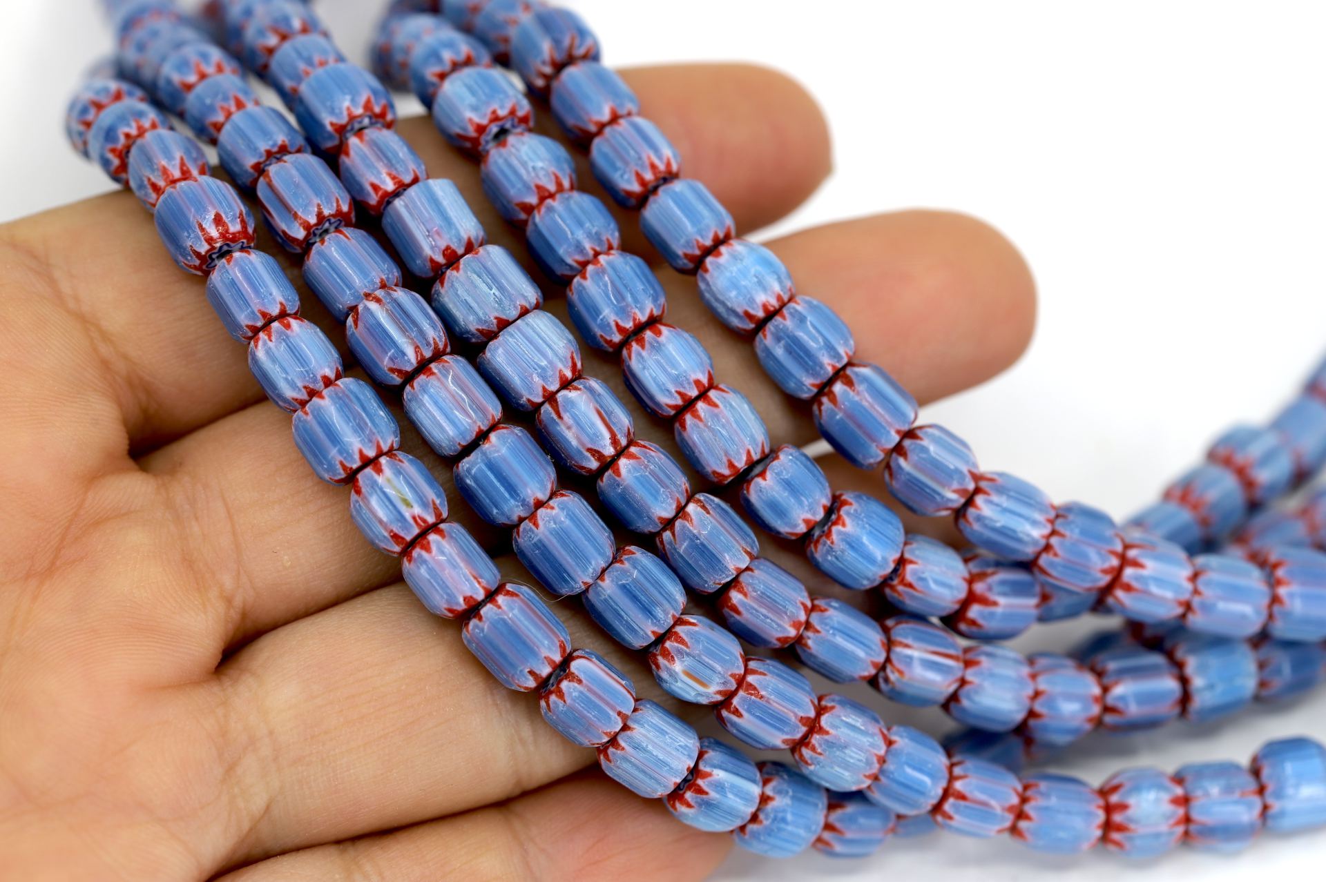 6mm-blue-ethnic-glass-beads-barrel
