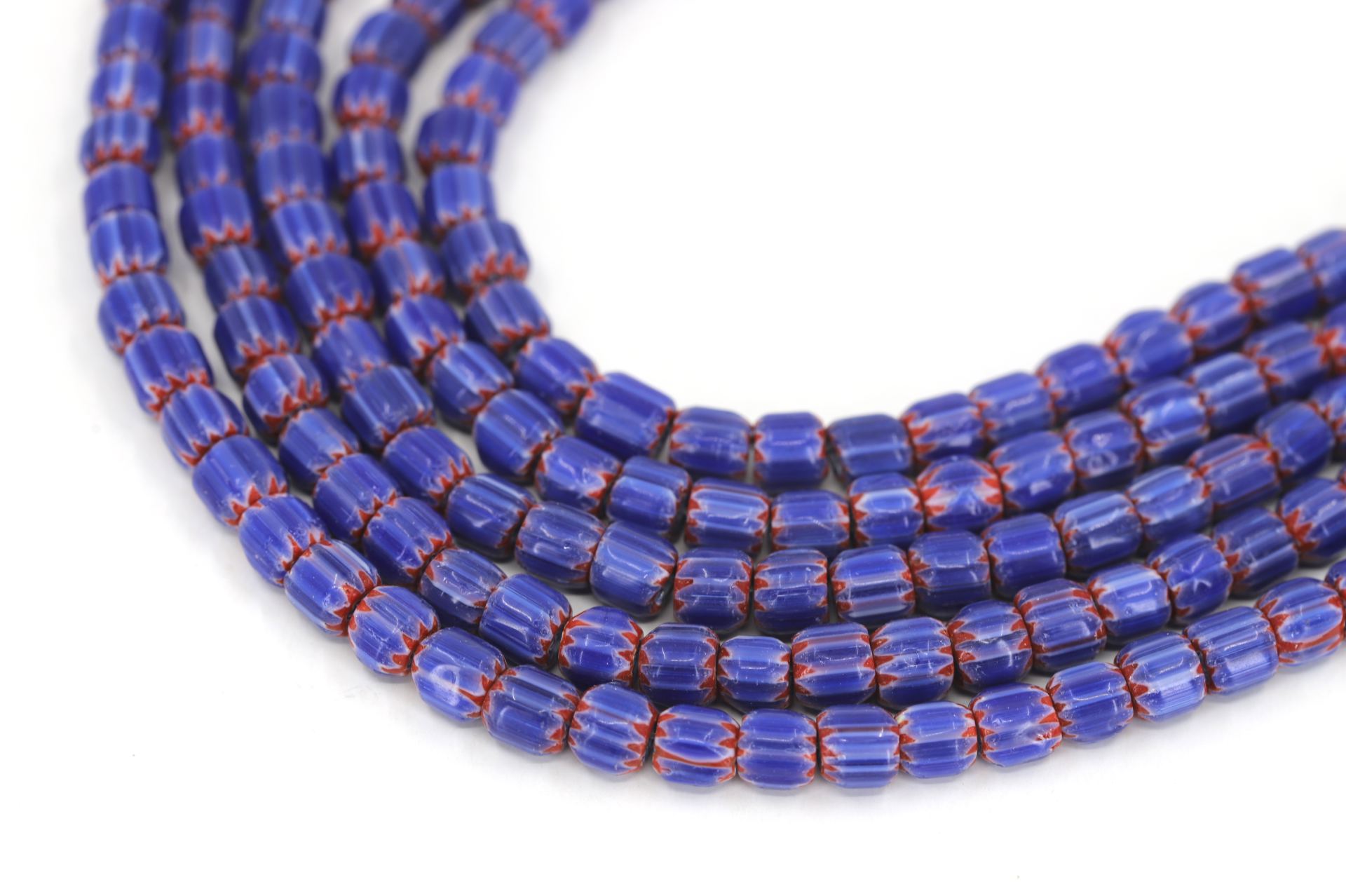 6mm-blue-vintage-chevron-glass-beads