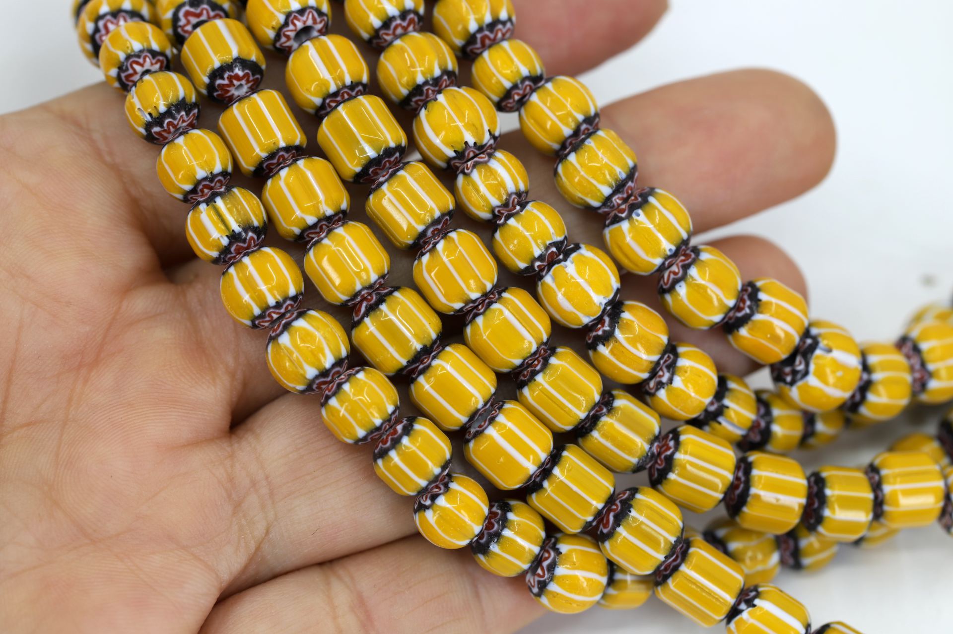 mustard-yellow-ethnic-chunky-glass-beads