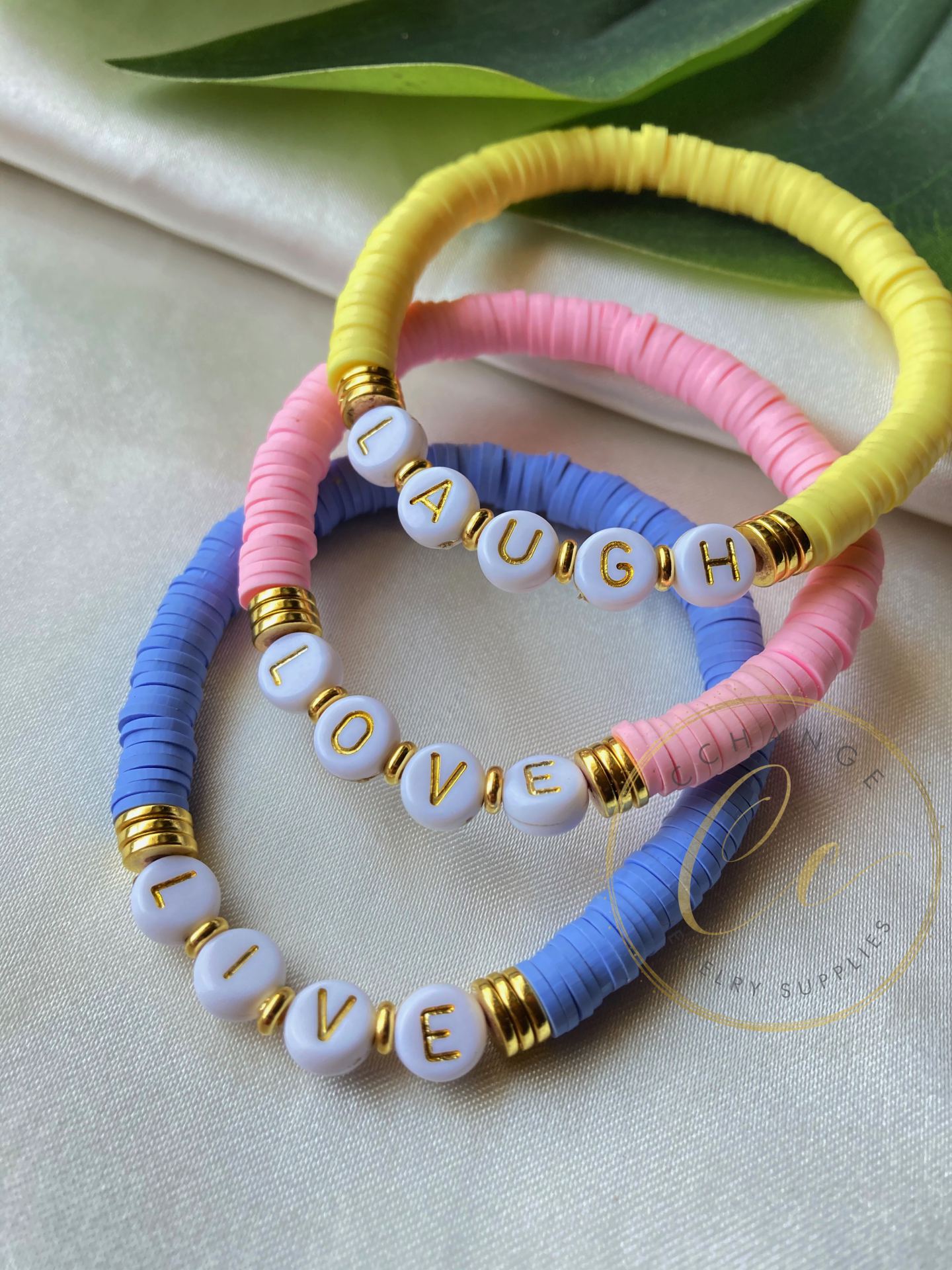 Elastic-stacking-name-bracelet