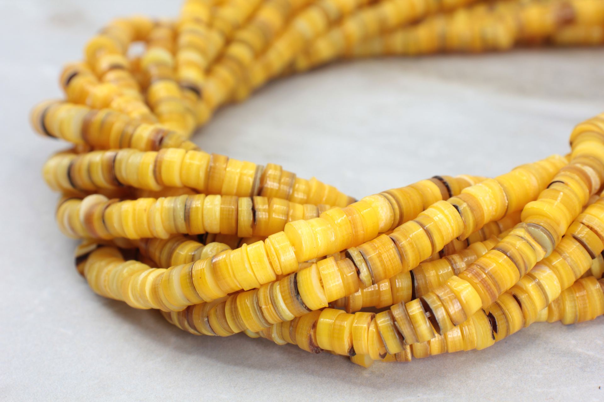 6mm-yellow-natural-shell-beads